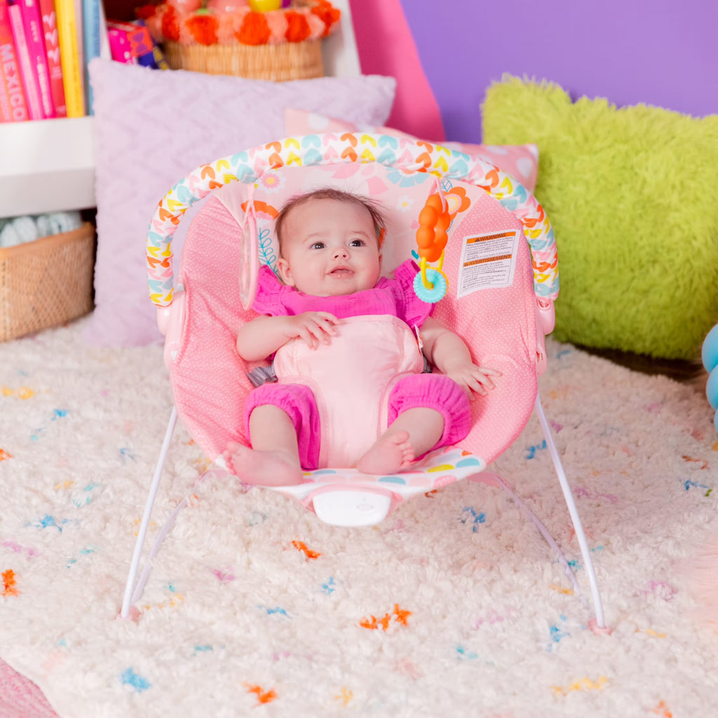 Vibrating Infant Baby Bouncer with Toys, Fantasy Unicorn