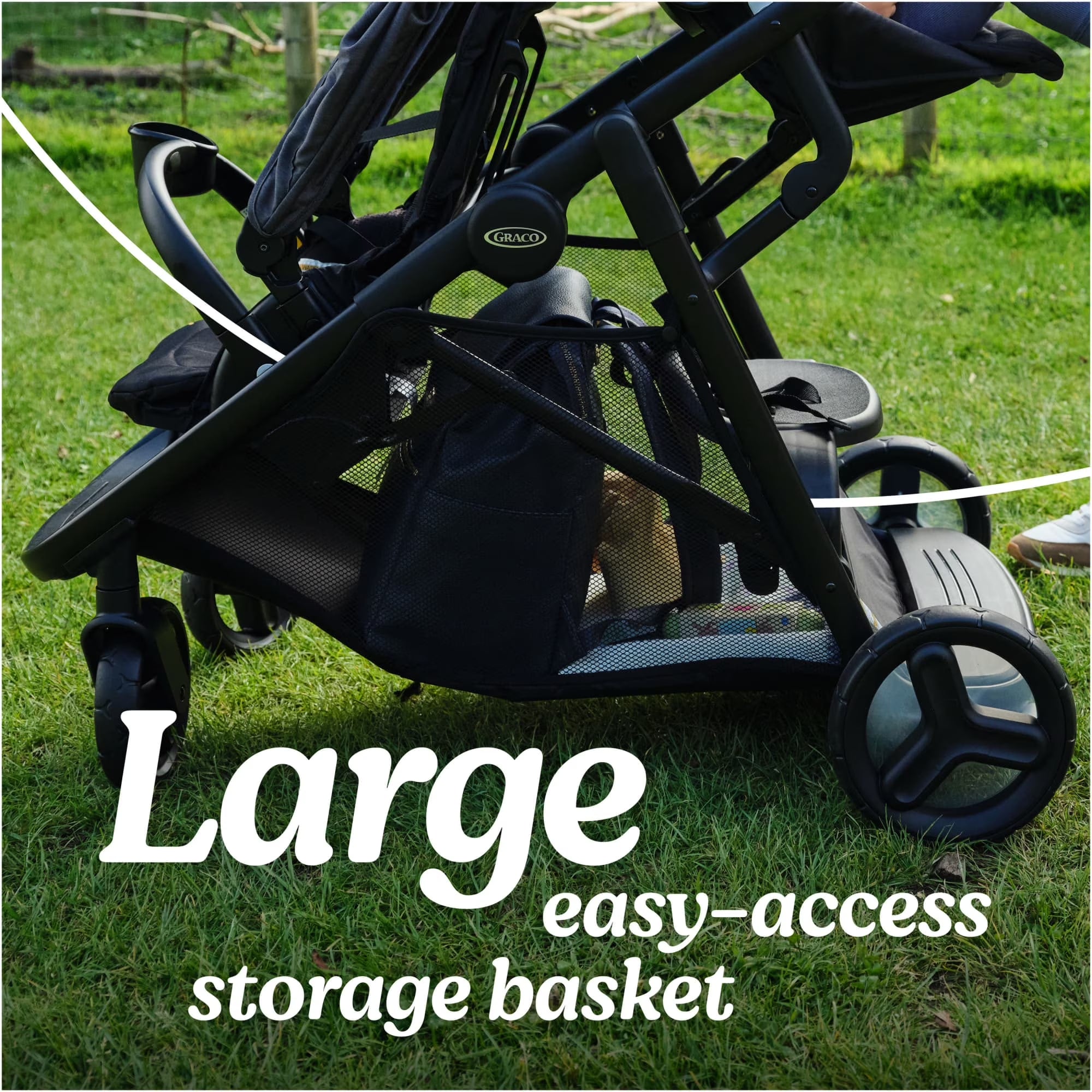 Ready2Grow LX 2.0 Double Stroller Features Bench Seat and Standing Platform Options, Clark, Grey