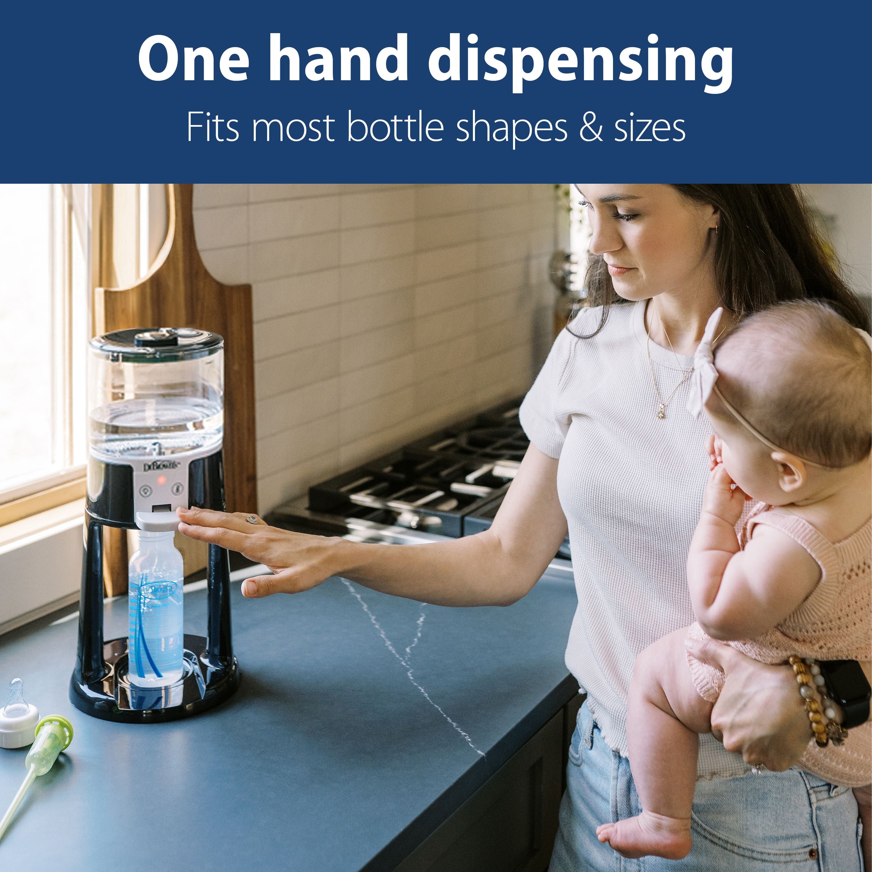 Insta-Prep Warm Water Dispenser for Fast Formula Prep, 1.5L Glass Tank, Adjustable Temp.