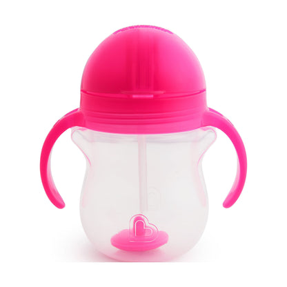 Munchkin® Any Angle™ Weighted Flexi-Straw Trainer Sippy Cup with Click Lock™ Lid, 7 Oz, Pink, Unisex
