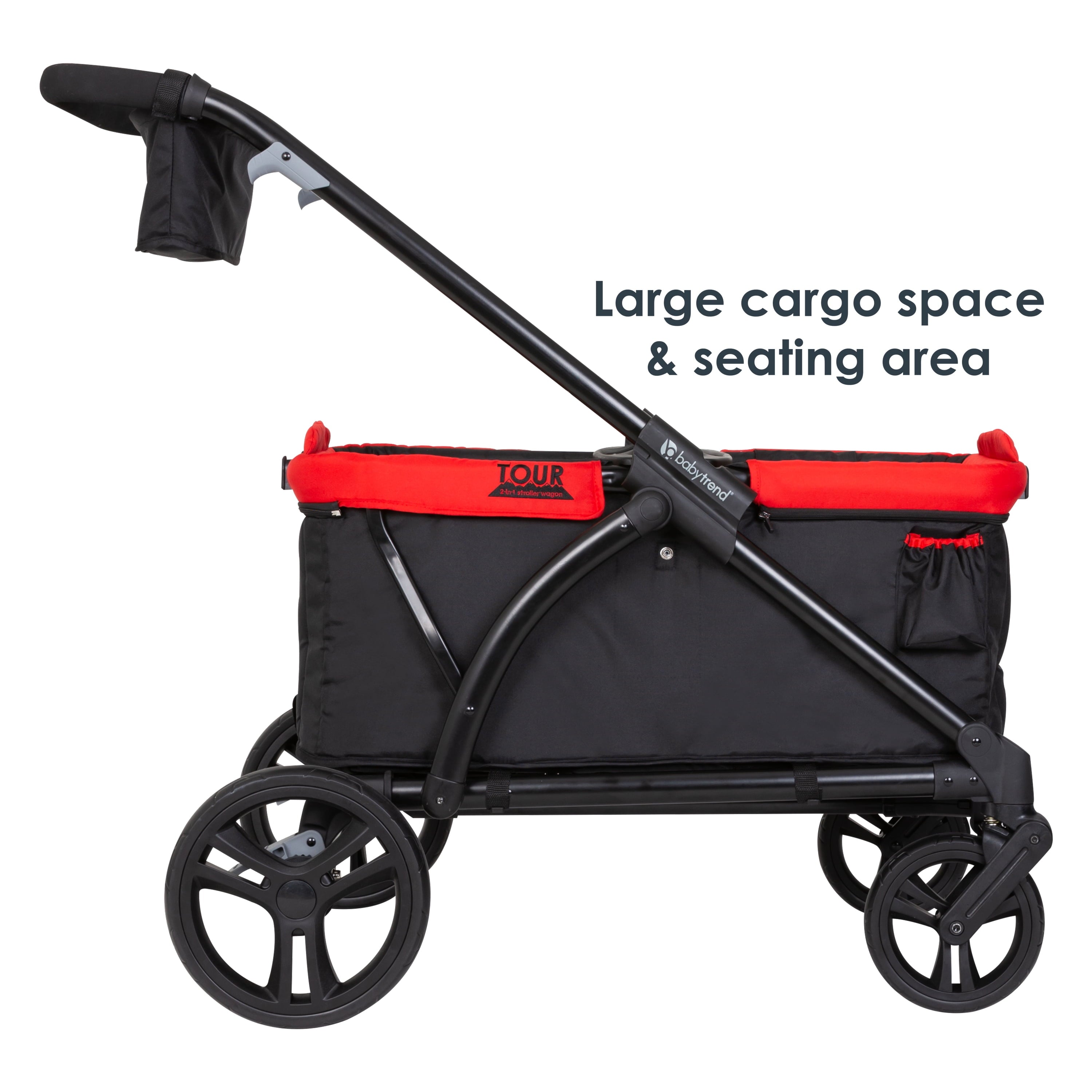 Baby Trend Tour 2-In-1 Stroller Wagon - Mars Red - Red