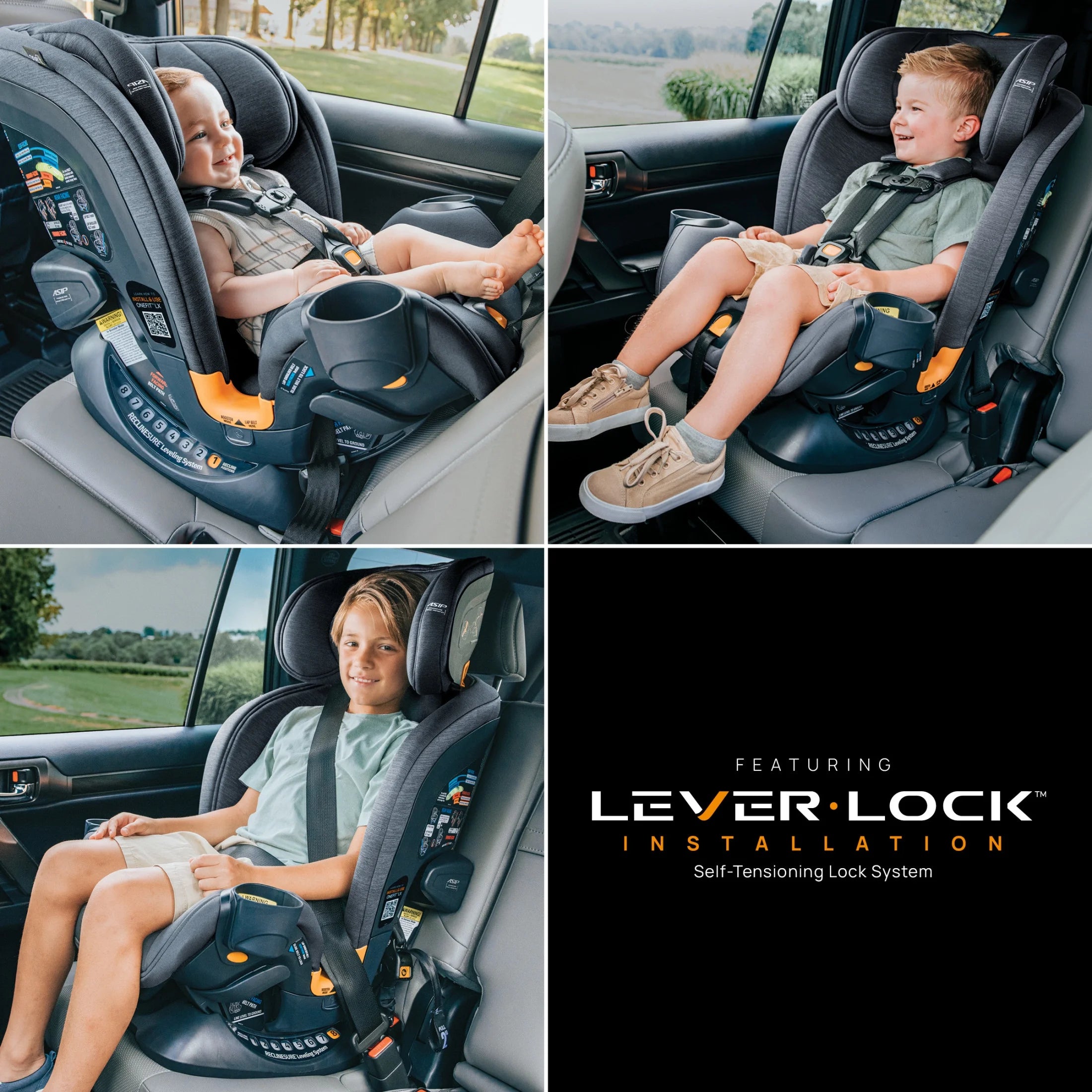 Onefit™ LX Cleartex® All-In-One Convertible Car Seat - Ebony (Black), New