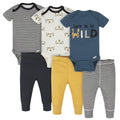 Brand Baby Boys Bodysuits & Pants Set, 6-Piece Outfit Set, Sizes Newborn - 12 Months