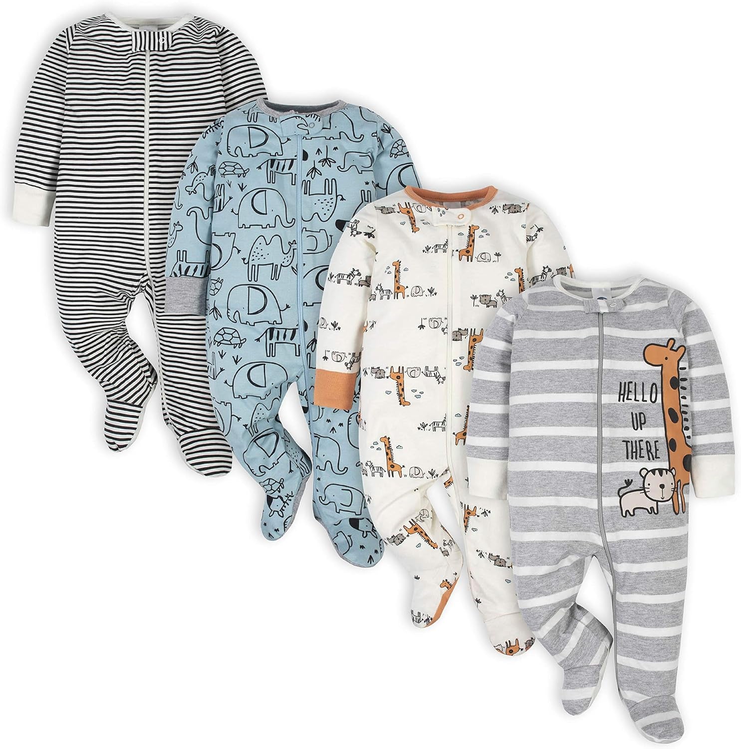 Baby Girls 4 Pack Sleep 'N Play Footie