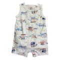 Infant and Toddler Boy'S 2 Piece Short Sleeve Romper Playwear Set (Lifeguard on Duty, 6-9M)