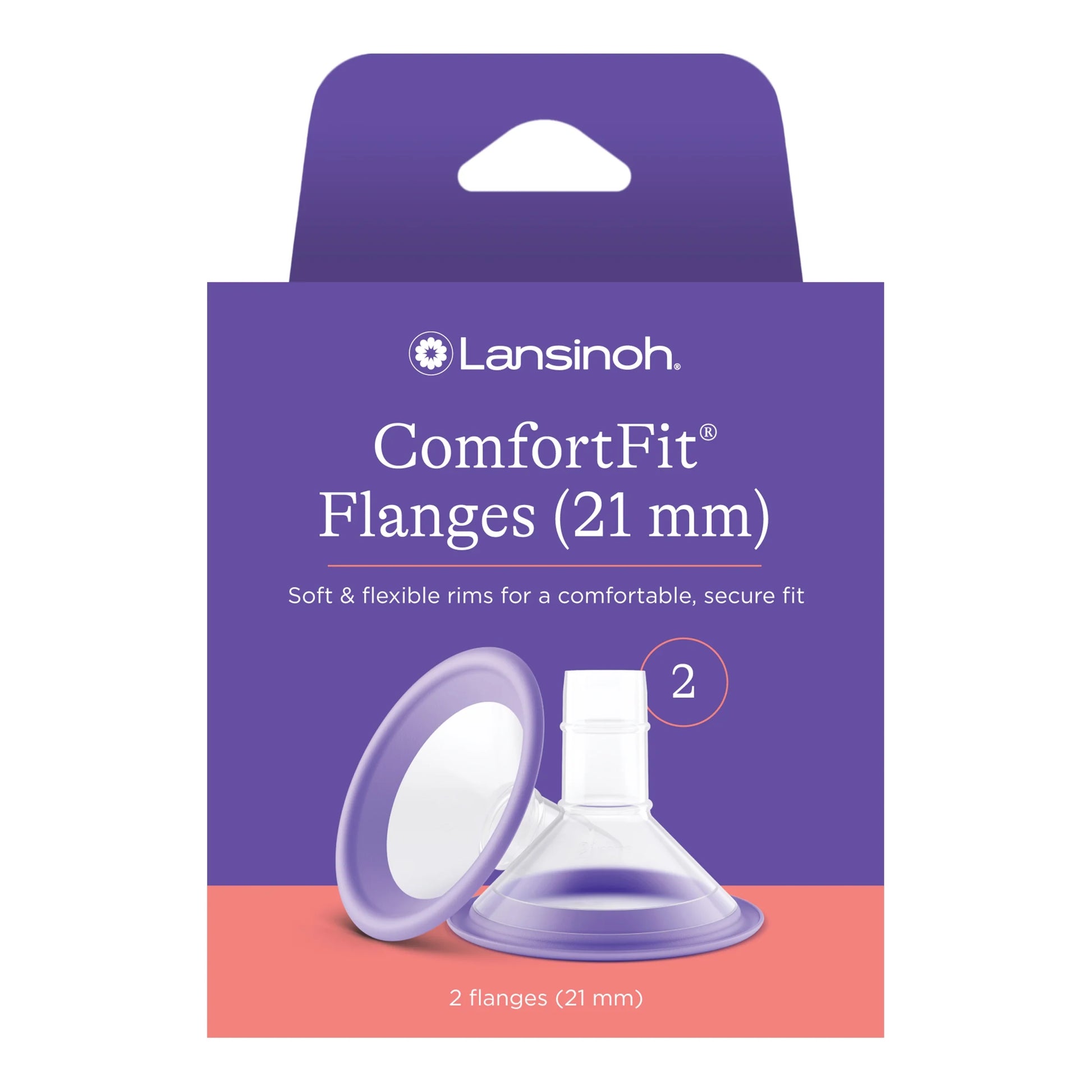 Comfortfit Breast Pump Flanges 21Mm, 2 Ct