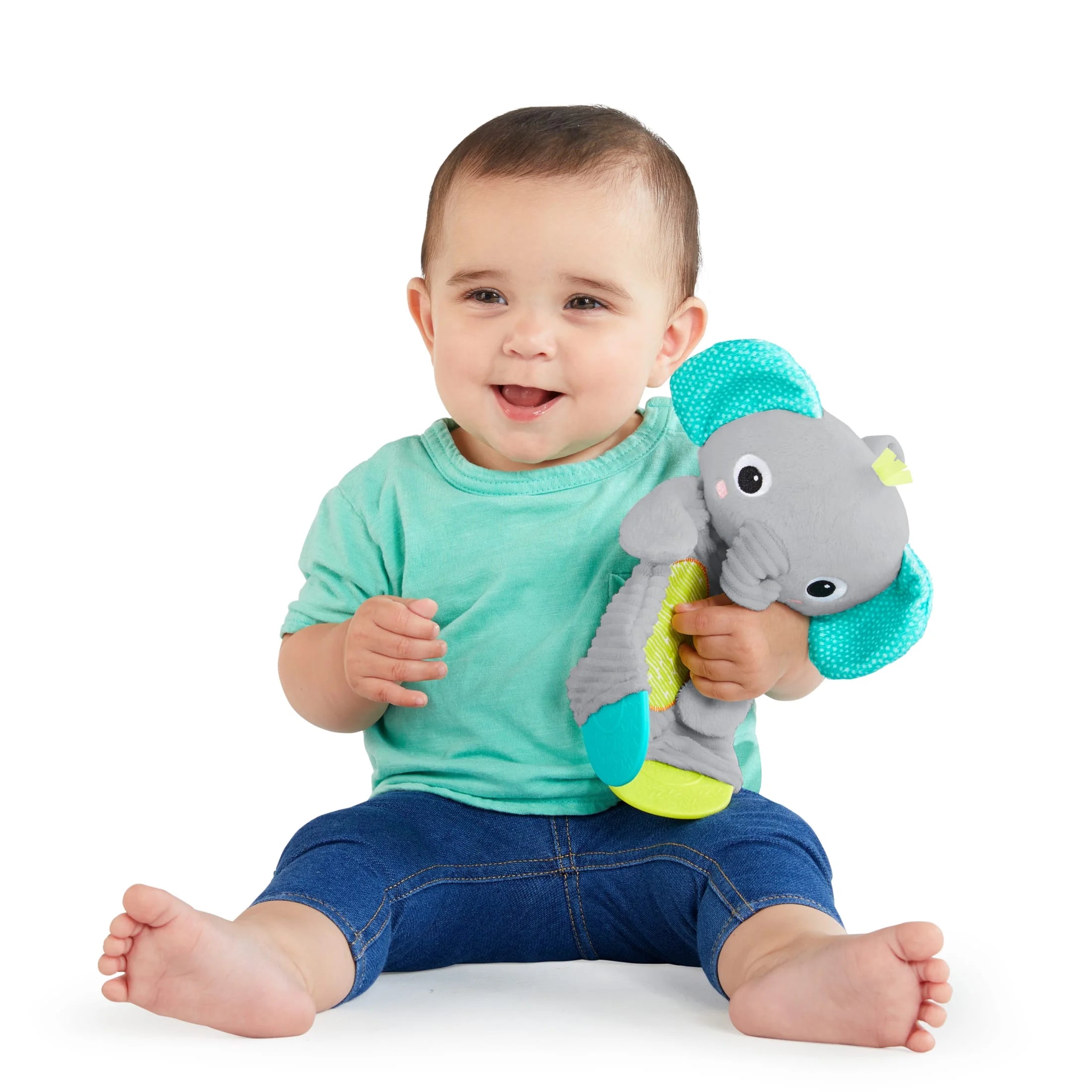 Snuggle & Teethe Plush Teether - Elephant, Unisex, Ages Newborn +