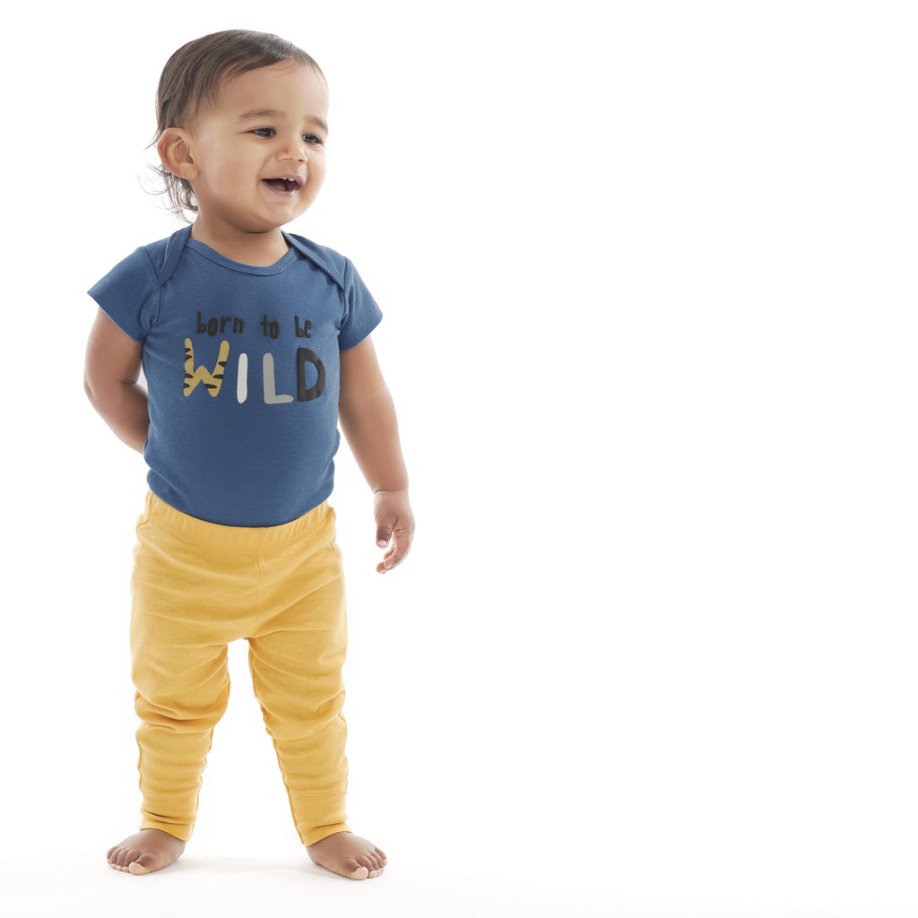 Brand Baby Boys Bodysuits & Pants Set, 6-Piece Outfit Set, Sizes Newborn - 12 Months
