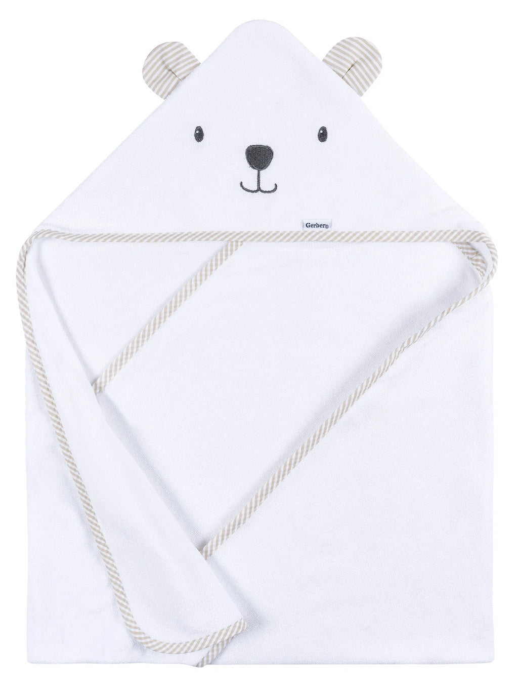 Baby Neutral White Absorbent Hooded Towel, One Size