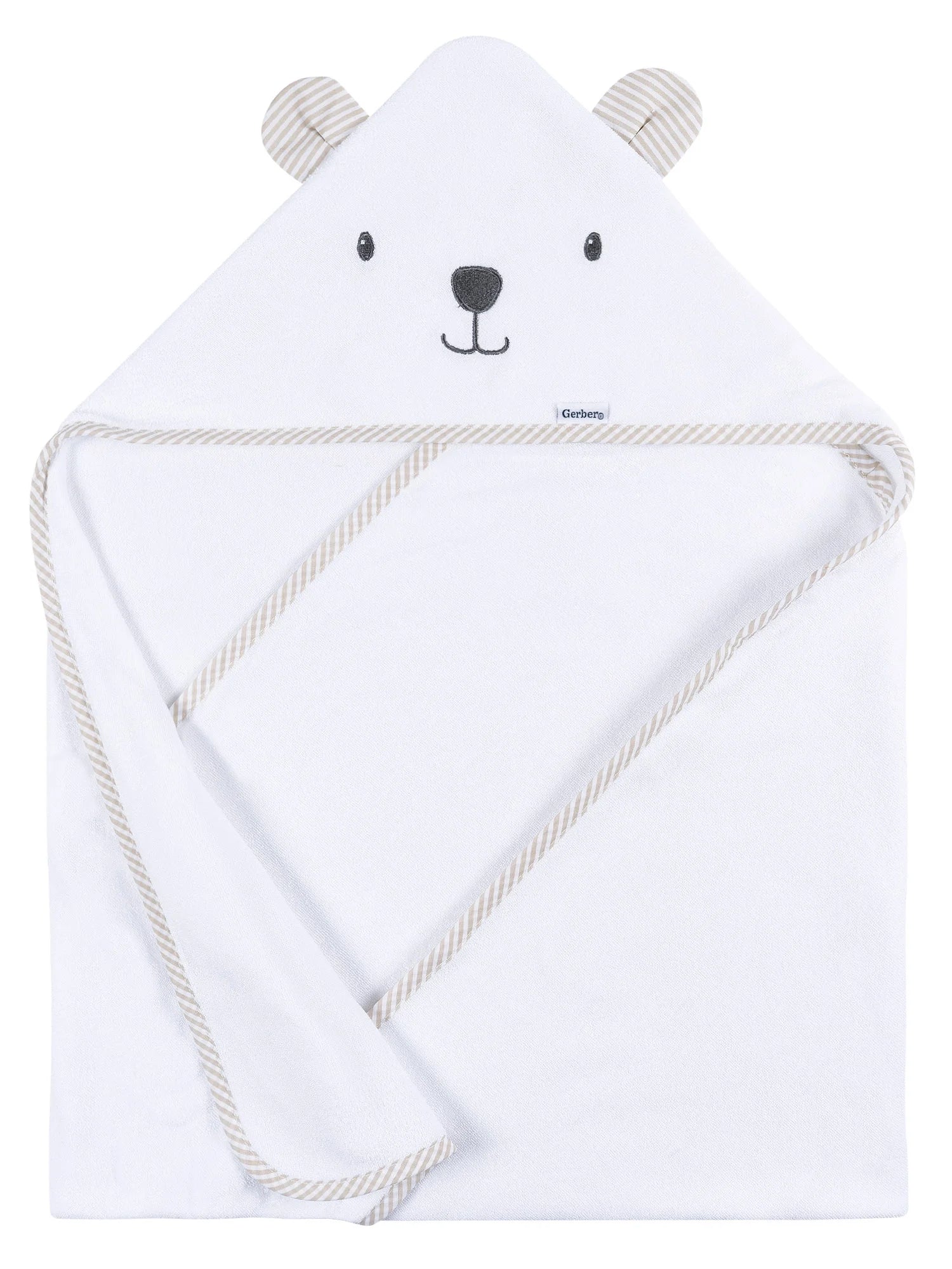 Baby Neutral White Absorbent Hooded Towel, One Size
