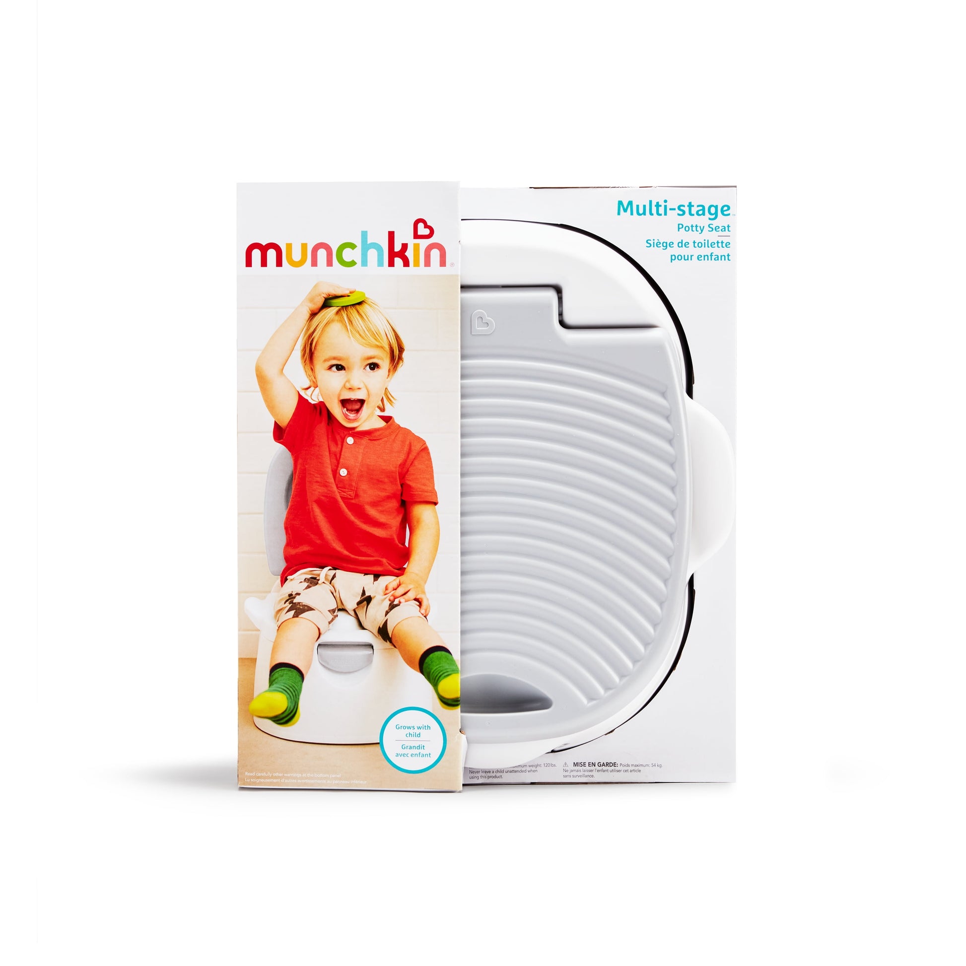 Munchkin® Multistage™ 3-In-1 Toddler Potty Seat, Potty Chair, Trainer Ring and Step Stool, White
