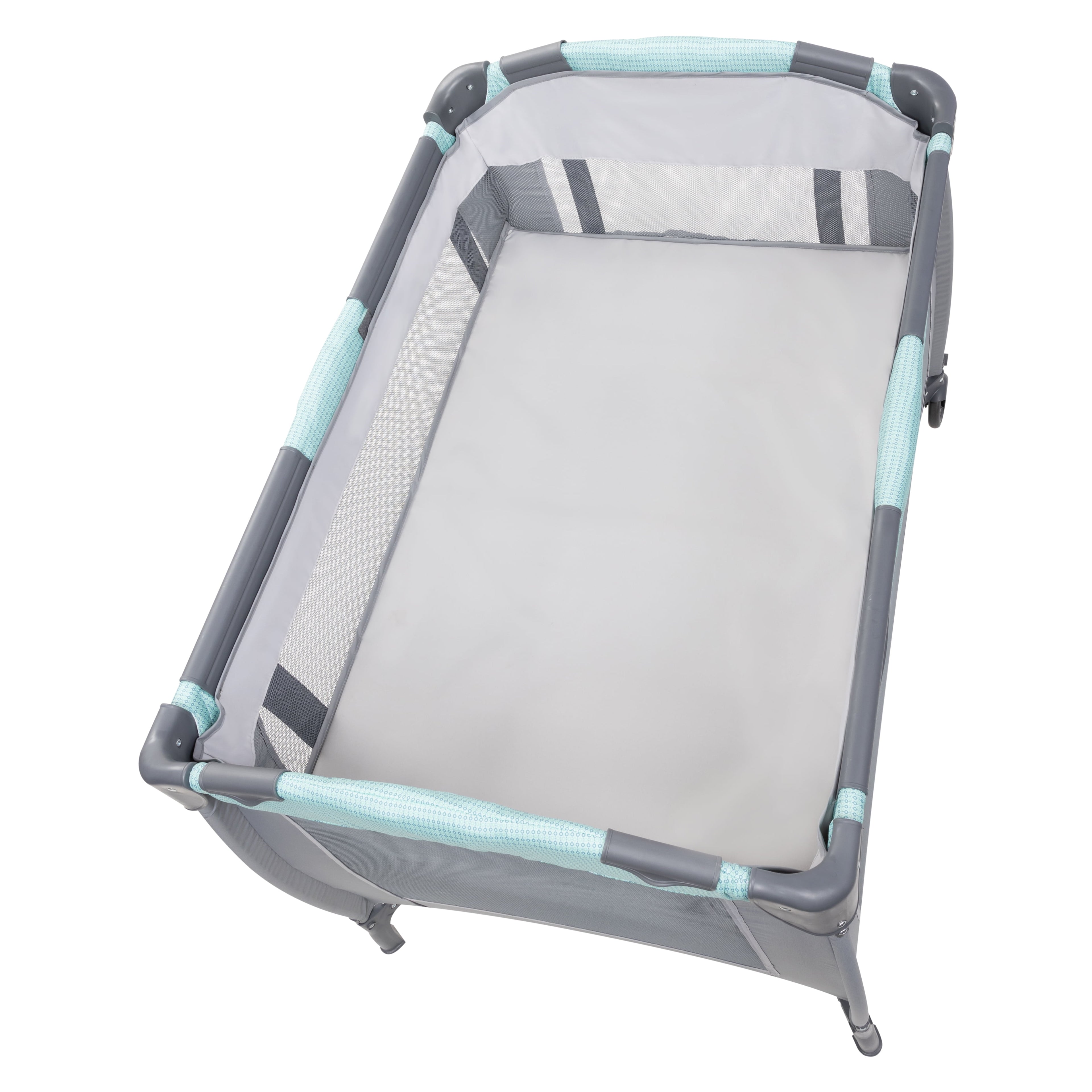 Baby Trend Lil Snooze Deluxe III Nursery Center Playard with Portable Bassinet, Cozy Mint