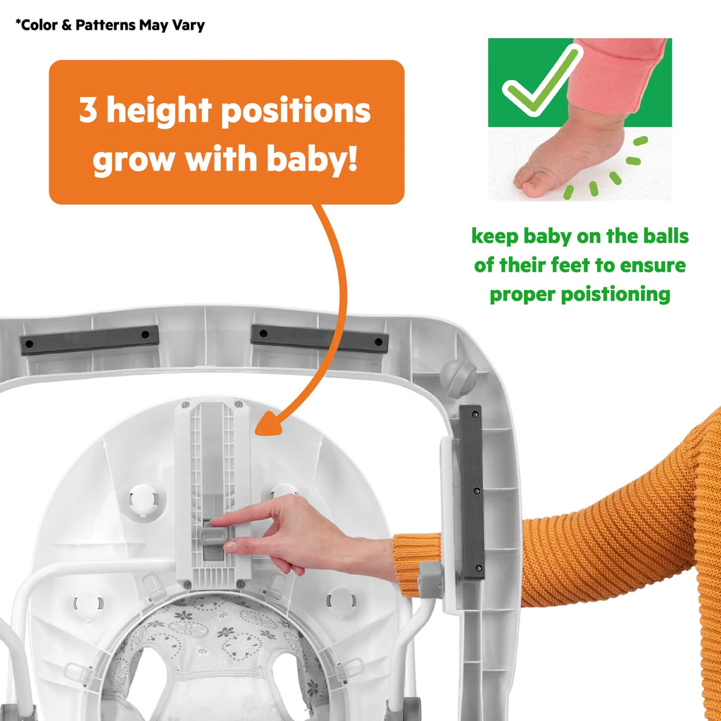 Adjustable Baby Walker with Activity Station, Juneberry