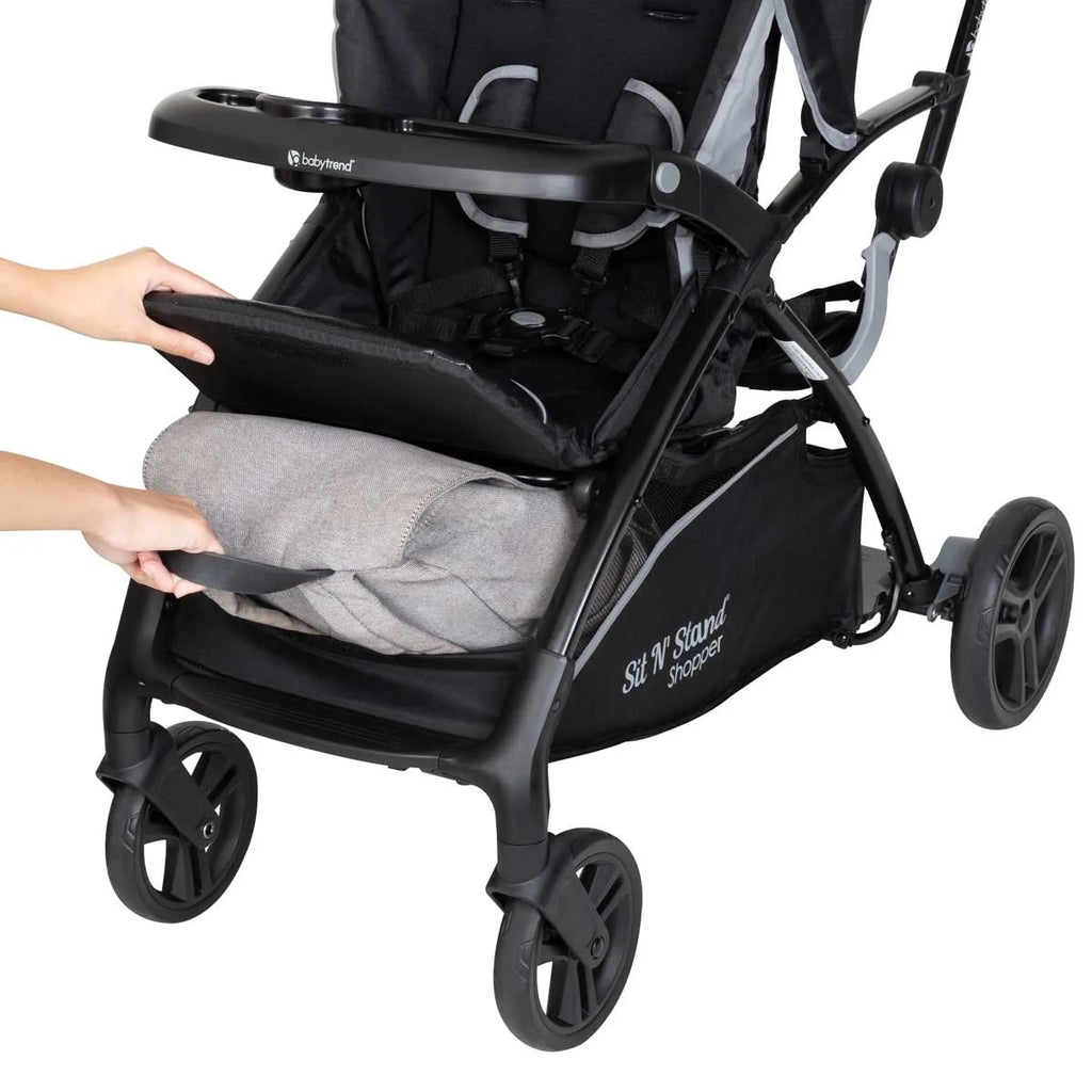 Baby Trend Sit N' Stand 5-In-1 Shopper Stroller, Kona Black