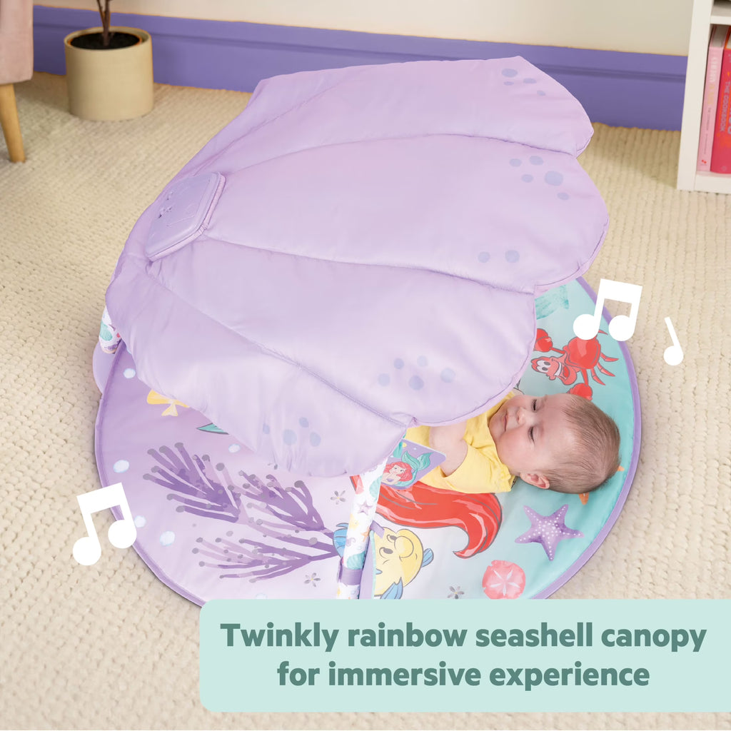 Disney Baby the Little Mermaid Baby Activity Gym & Play Mat with Tummy Time Pillow by