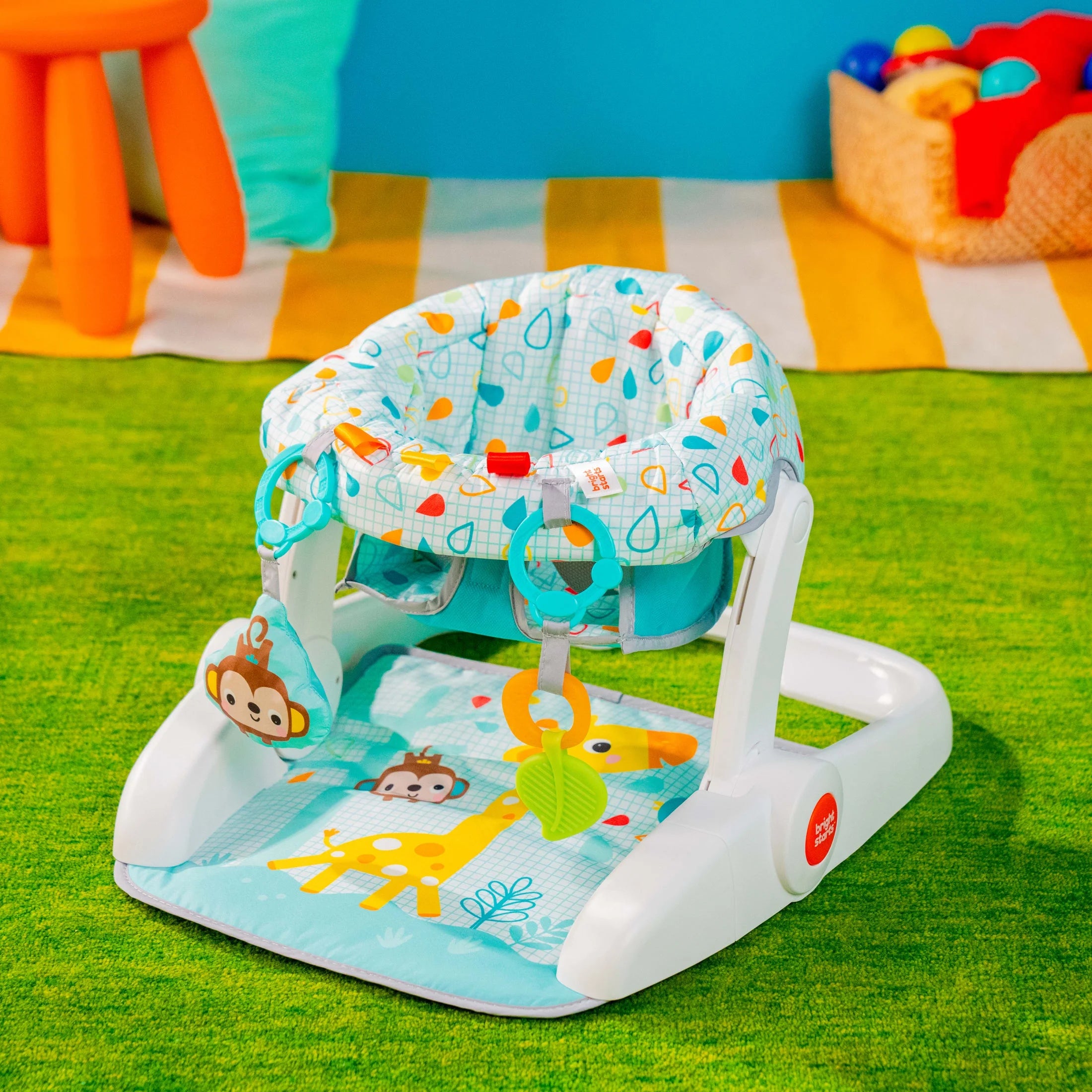 Learn-To-Sit 2-Position Floor Seat - Wild Wiggles, Unisex, Infant