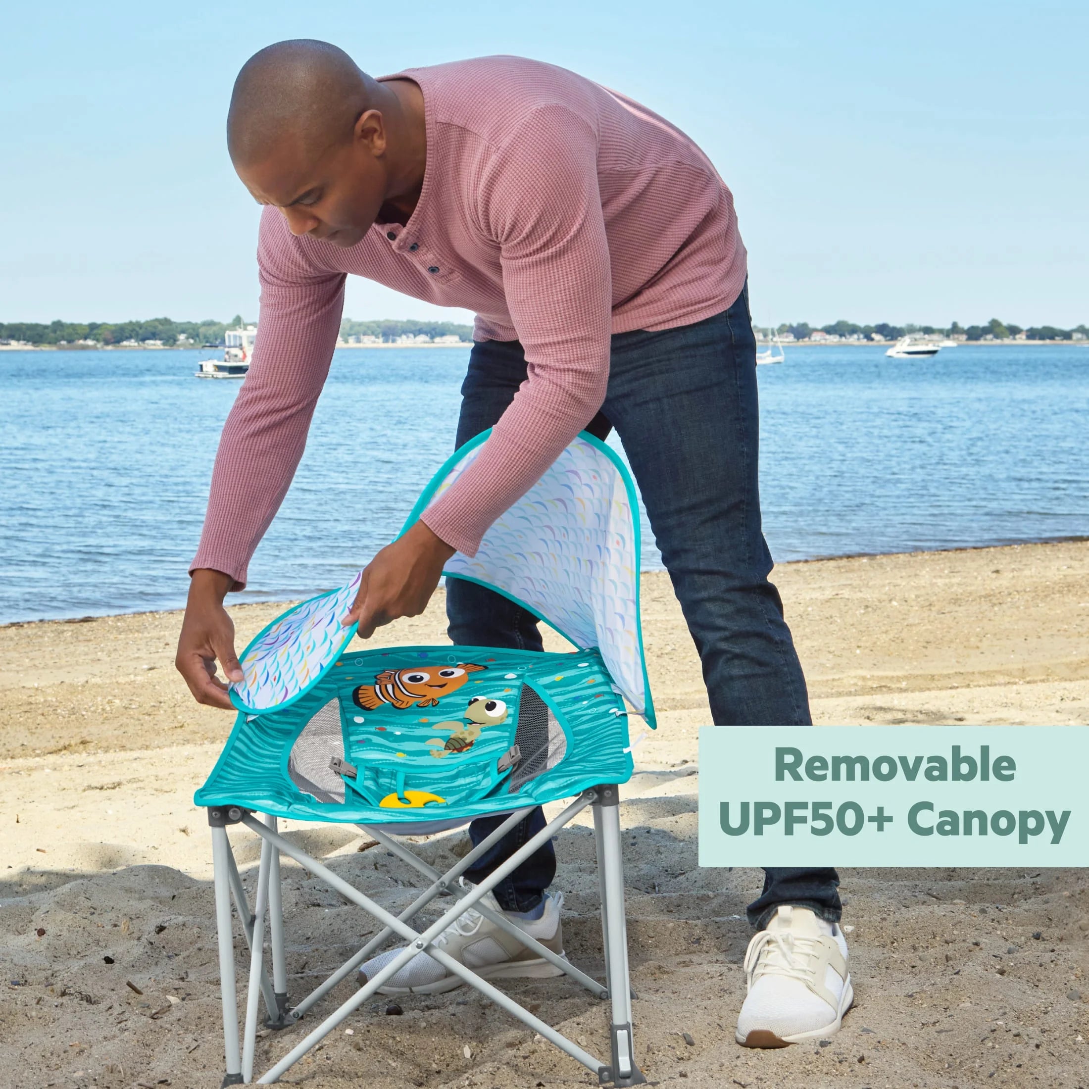 Disney Baby Finding Nemo Pop 'N Chill Travel Seat, Blue, Unisex, Newborn