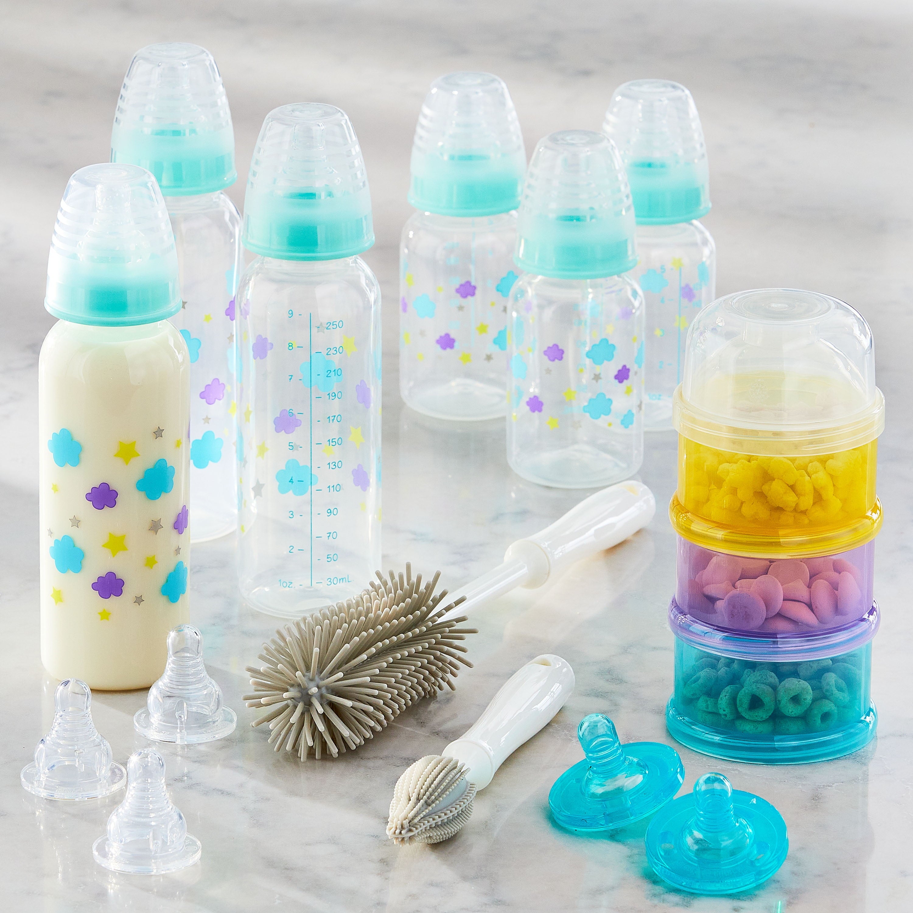 Baby Bottle Starter Gift Set, Newborn 0 Months+, Neutral Color, Unisex