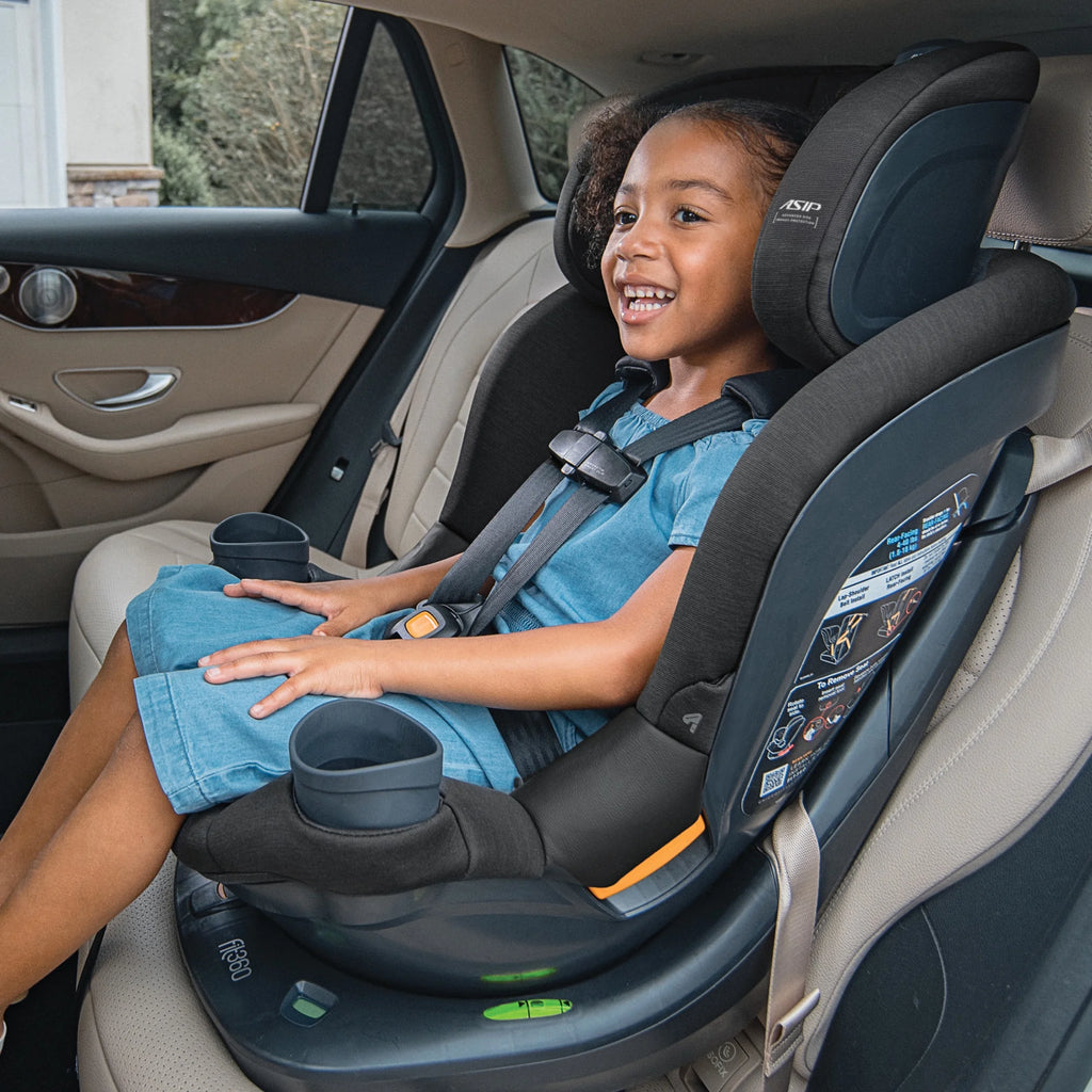 Fit360® Cleartex® Rotating Convertible Car Seat for Infants and Toddlers - Titanium (Grey), New