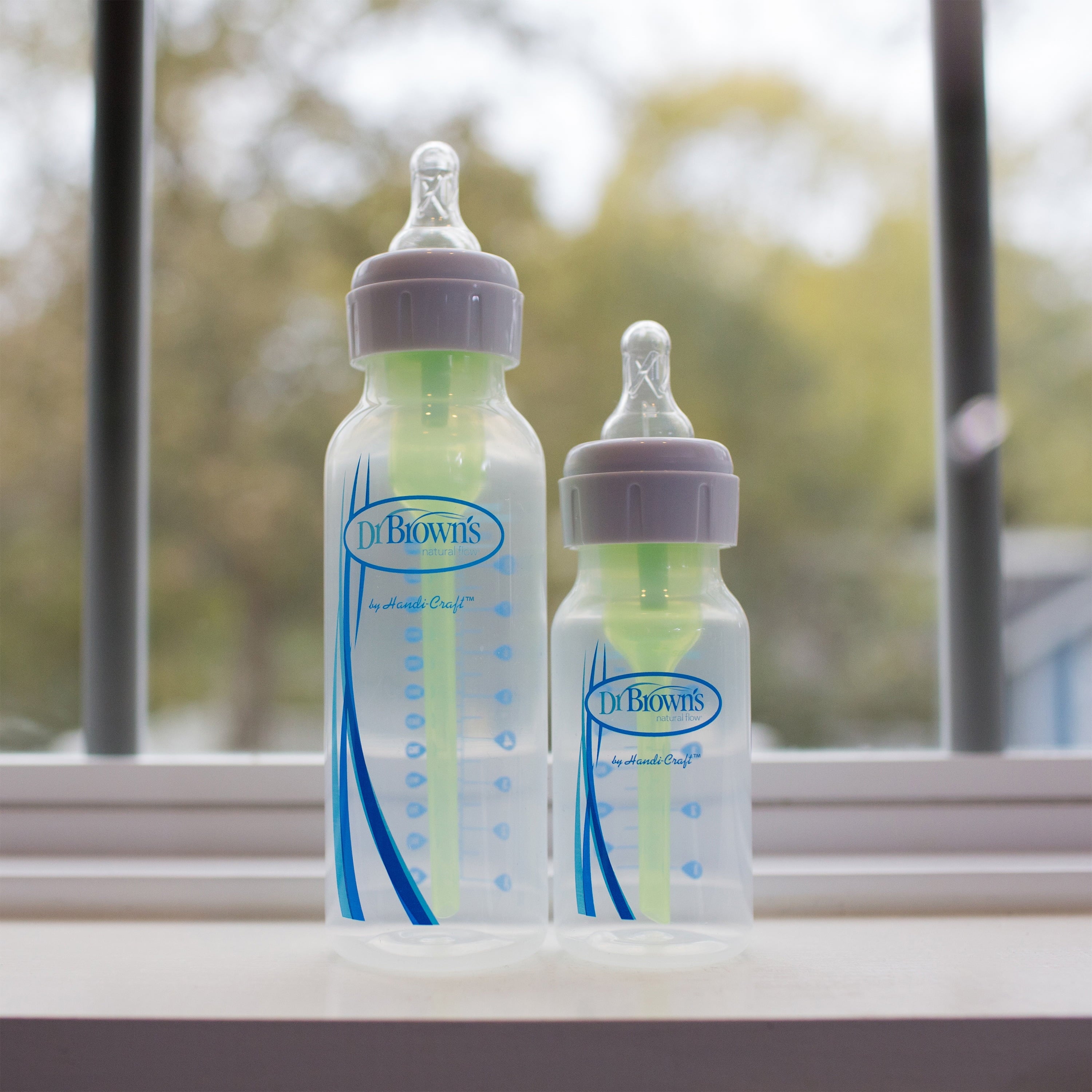 Natural Flow Level 2 Narrow Baby Bottle Nipple, Medium Flow, 3M+, 100% Silicone, 2-Pack