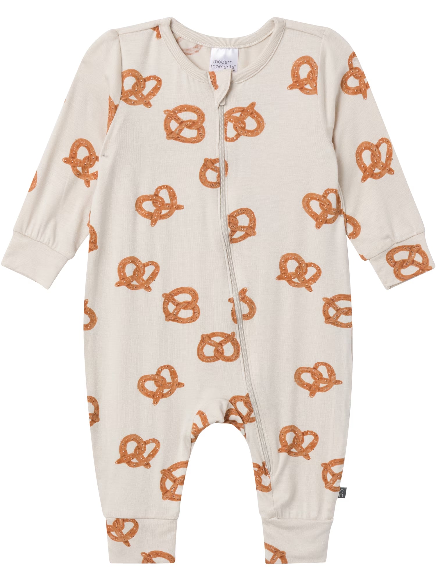by Gerber Baby Neutral Super Soft Viscose Long Sleeve Coverall, Sizes Newborn - 12 Months