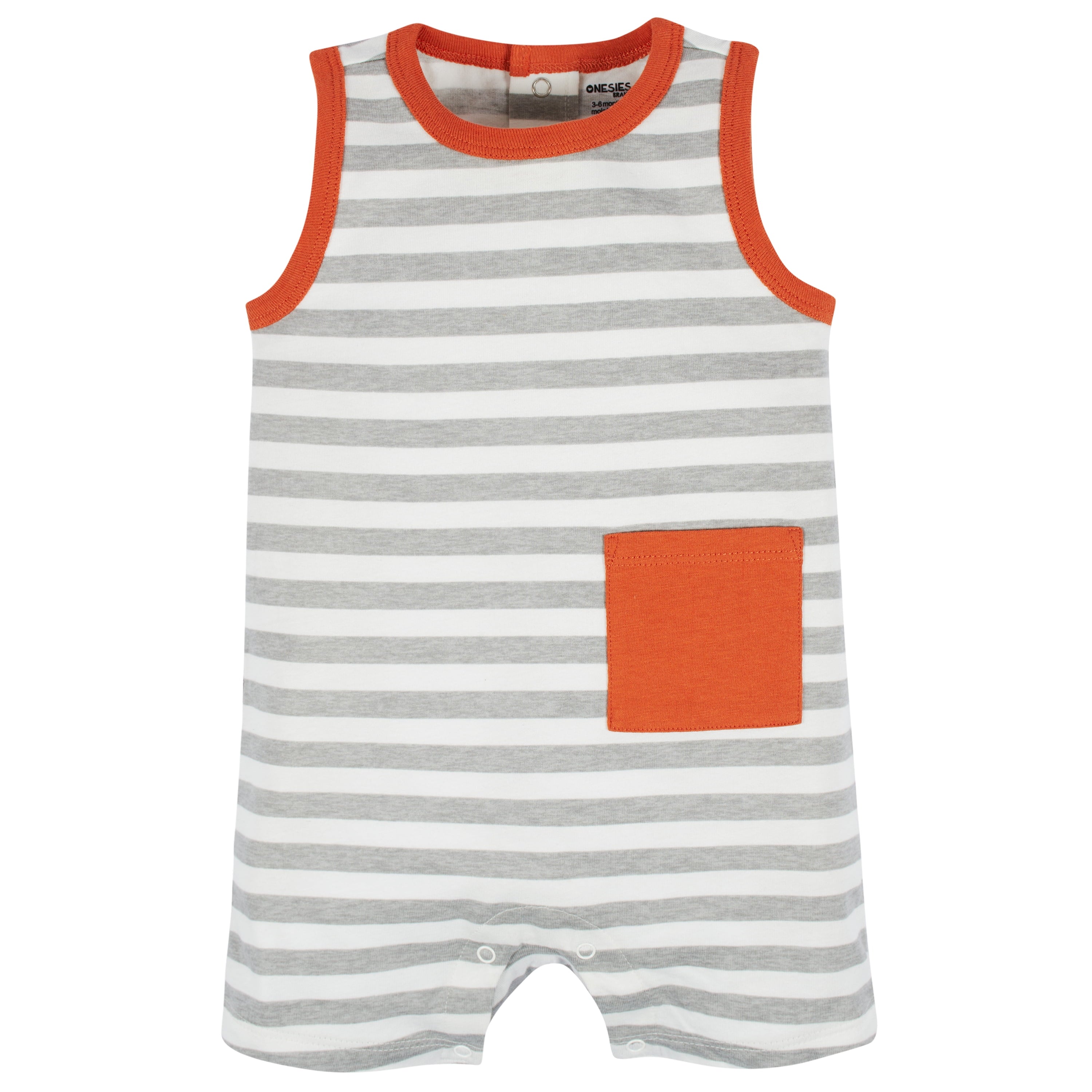 Brand Baby Boy Short Sleeve and Sleeveless Rompers, 3-Pack, Sizes 0/3 Months - 24 Months