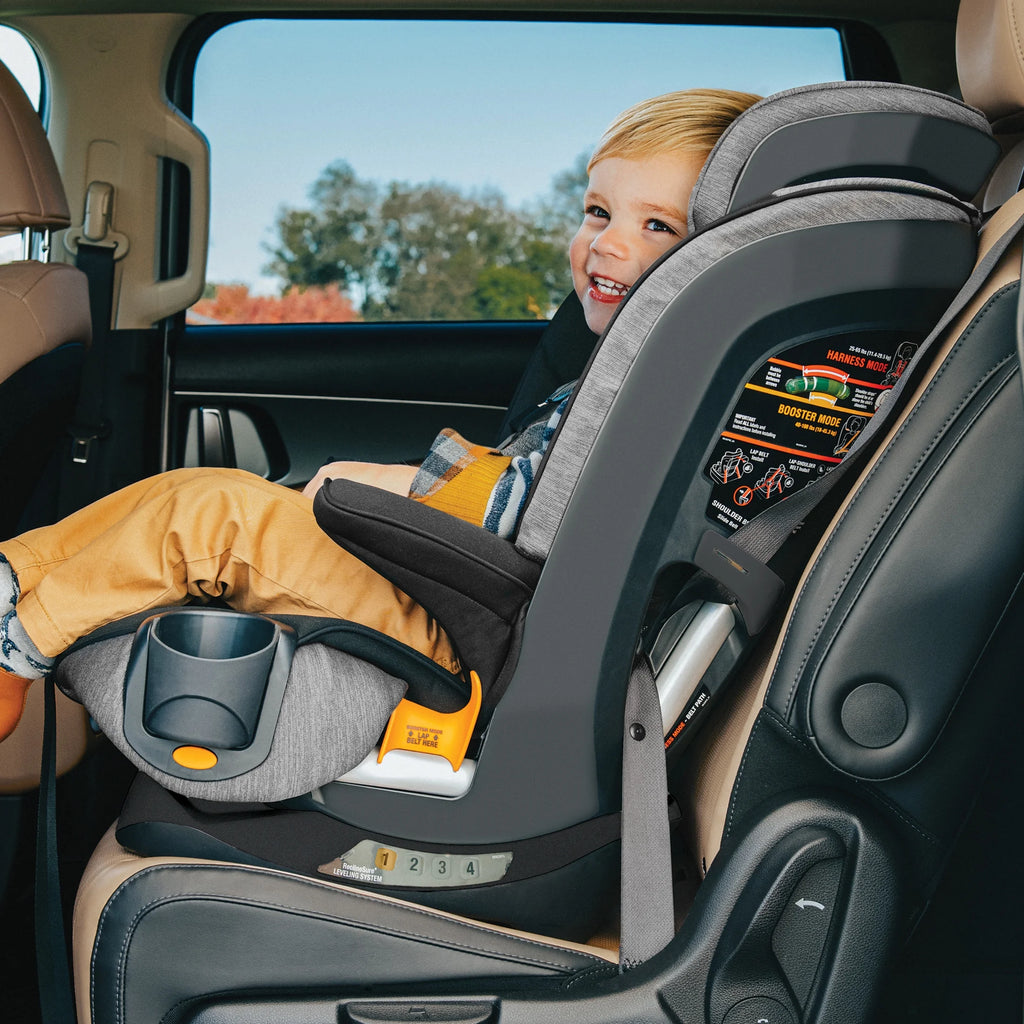 Myfit® 2-In-1 Forward-Facing Harness Booster Car Seat for Toddlers, 5-Point Harness, Belt-Positioning Booster - Iron (Black), New