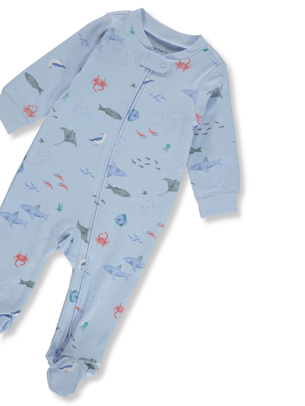 Baby Boys' Seaside Footed Coveralls Color: Blue Size: 6 Months