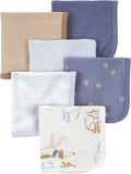 6-Pack Washcloths (Blue/Ivory)
