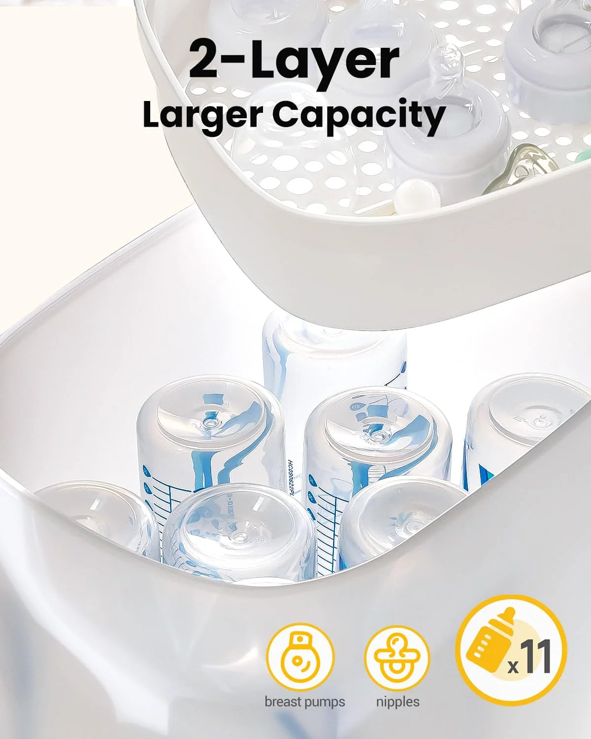 Bottle Sterilizer and Dryer, 6-In-1 Electric Steam Sterilizer for Baby Bottles & Accessories