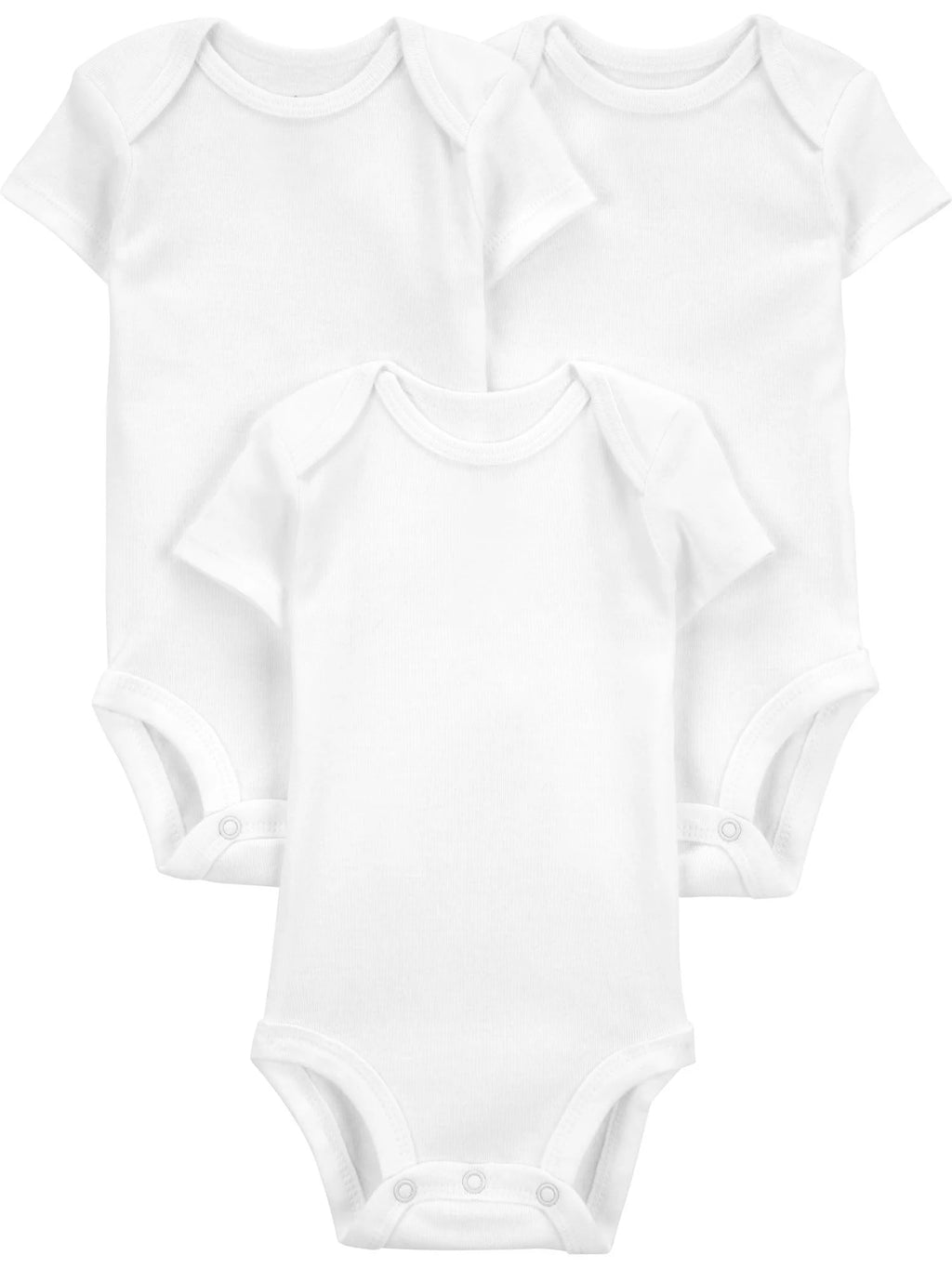 Baby Unisex Short Sleeve Bodysuits, 3-Pack Sizes Preemie-18 Months