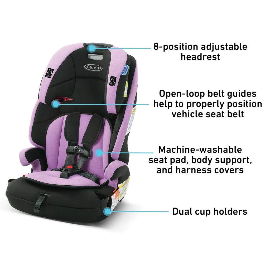 Tranzitions 3-In-1 Forward Facing Harness Booster Car Seat, Marley, 14 Lbs