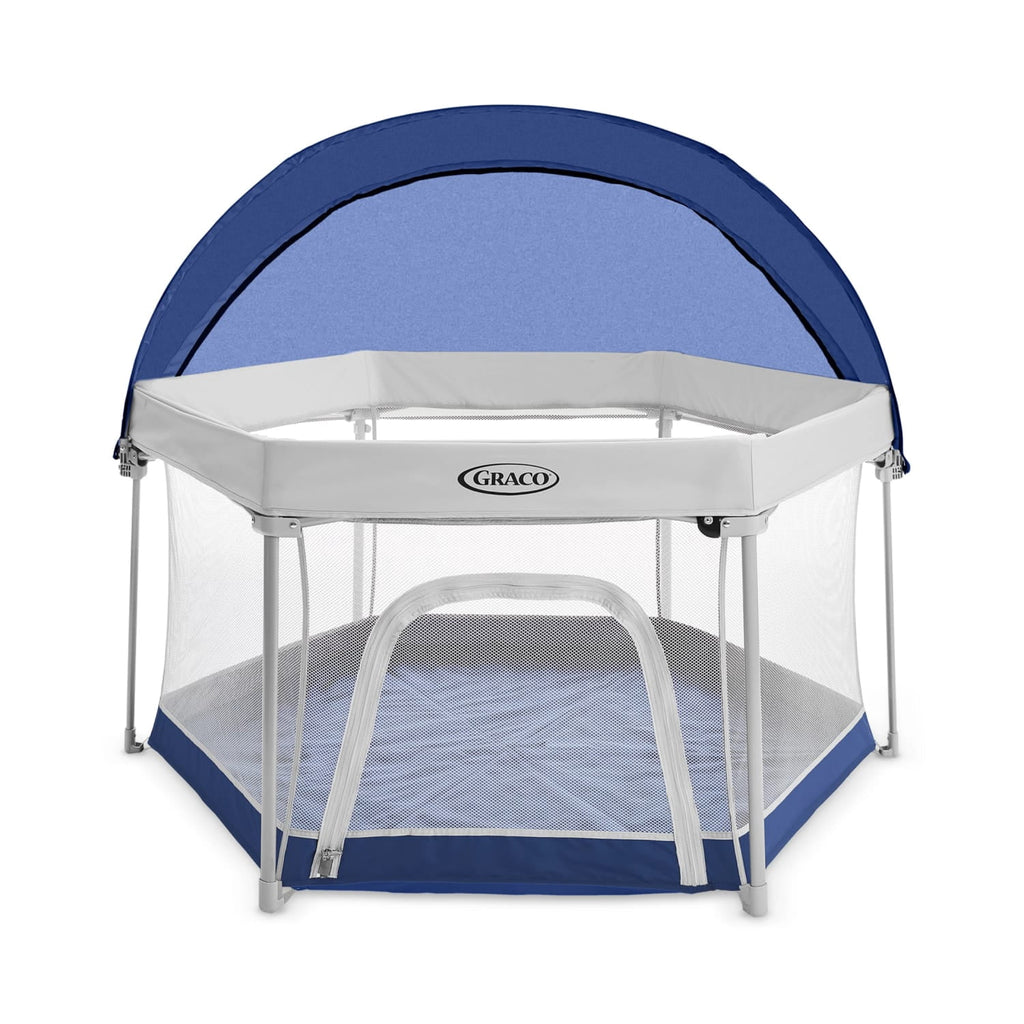 Pack 'N Play Litetraveler LX Playard, Outdoor and Indoor Use, Canyon, Blue, Unisex, 6 Panels