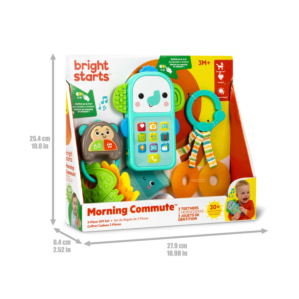 Morning Commute 3-Piece Baby Sensory Toy Gift Set, Unisex, Infant