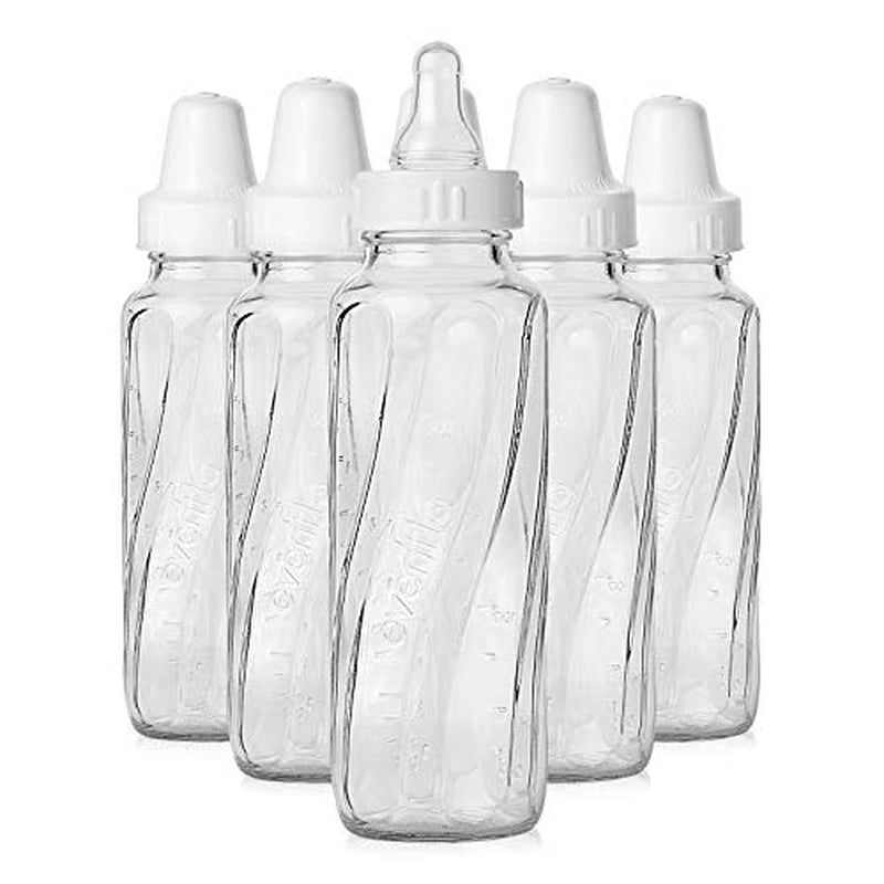 Feeding Classic Glass Twist Bottles, 8 Ounce (Pack of 6)