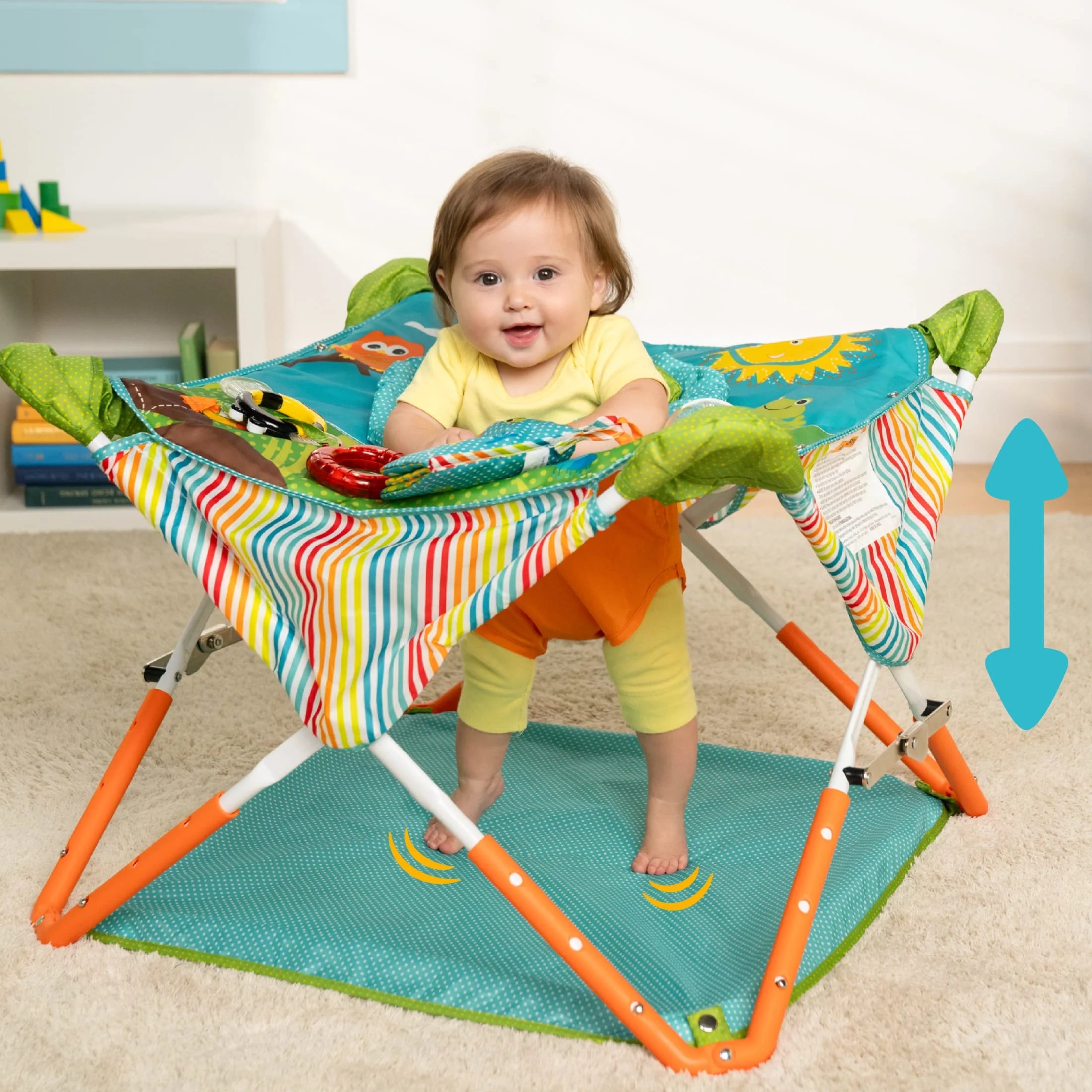 Pop 'N Jump Portable Activity Jumper, Owl Forest, Infant