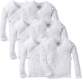 Baby 6-Pack Long-Sleeve Side-Snap Mitten-Cuff Shirt