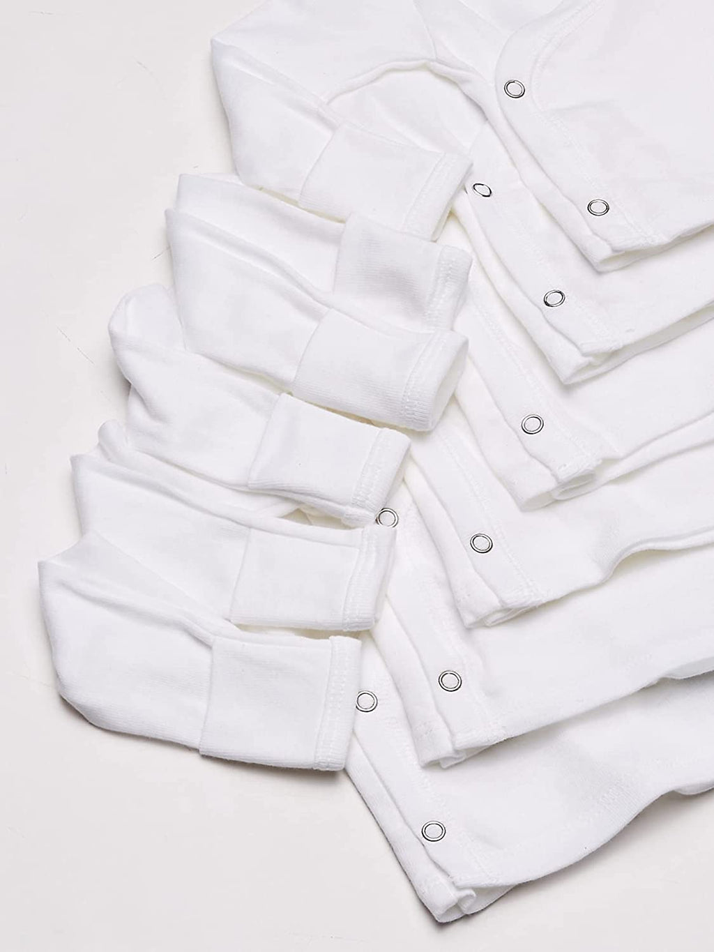 Baby 6-Pack Long-Sleeve Side-Snap Mitten-Cuff Shirt