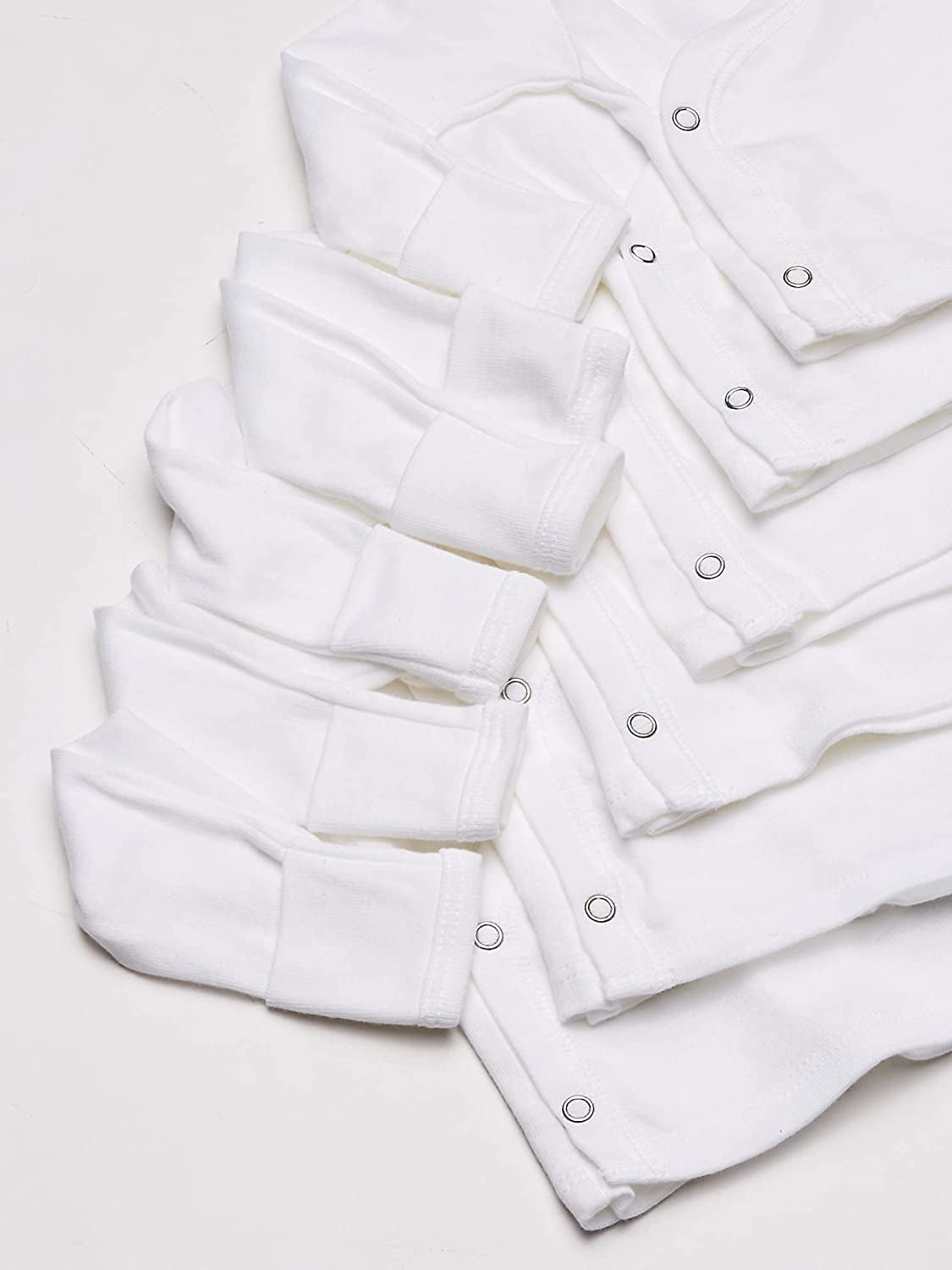 Baby 6-Pack Long-Sleeve Side-Snap Mitten-Cuff Shirt