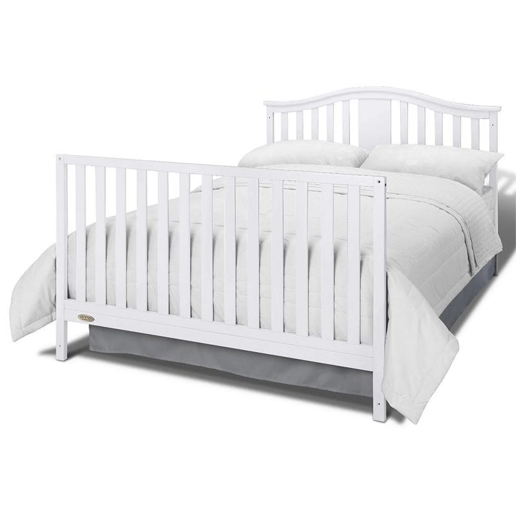 Solano 4-In-1 Convertible Baby Crib and Changer with Drawer, White