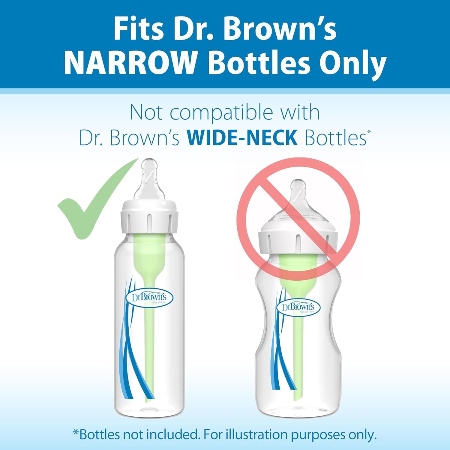 Dr. Brown’S Level T Narrow Baby Bottle Nipple, Slower Flow Rate for Infants, 100% Silicone Bottle Nipple, BPA Free, 0M+ – 6-Pack