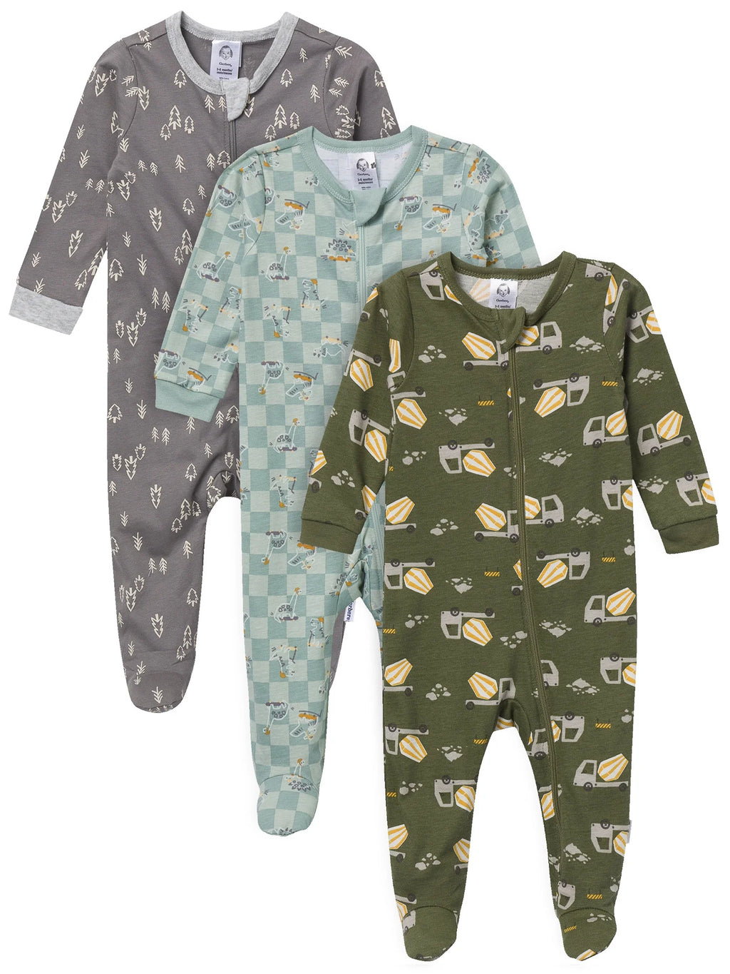 Gender Neutral Sleep ´N Play Footed Pajama, 3-Pack, Sizes Newborn - 6/9 Months