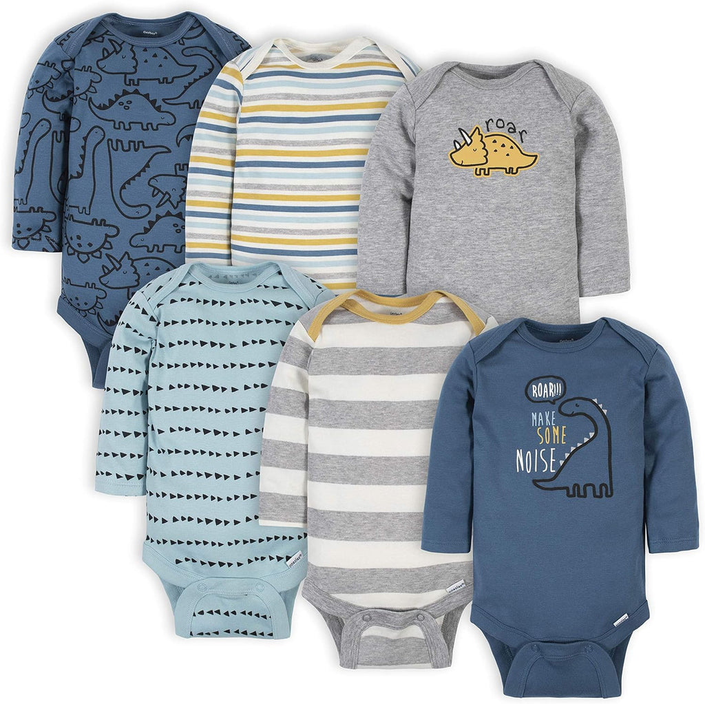 Baby Boys 6-Pack Long-Sleeve Onesies Bodysuit