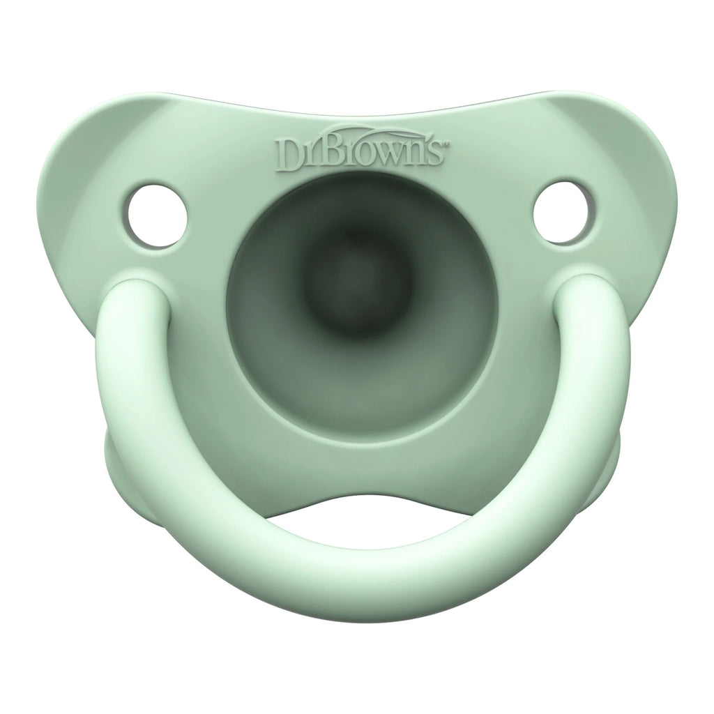 Happypaci 100% Silicone Pacifier 0-6M, BPA Free, Cool Gray, Green, Ecru, 3 Pack