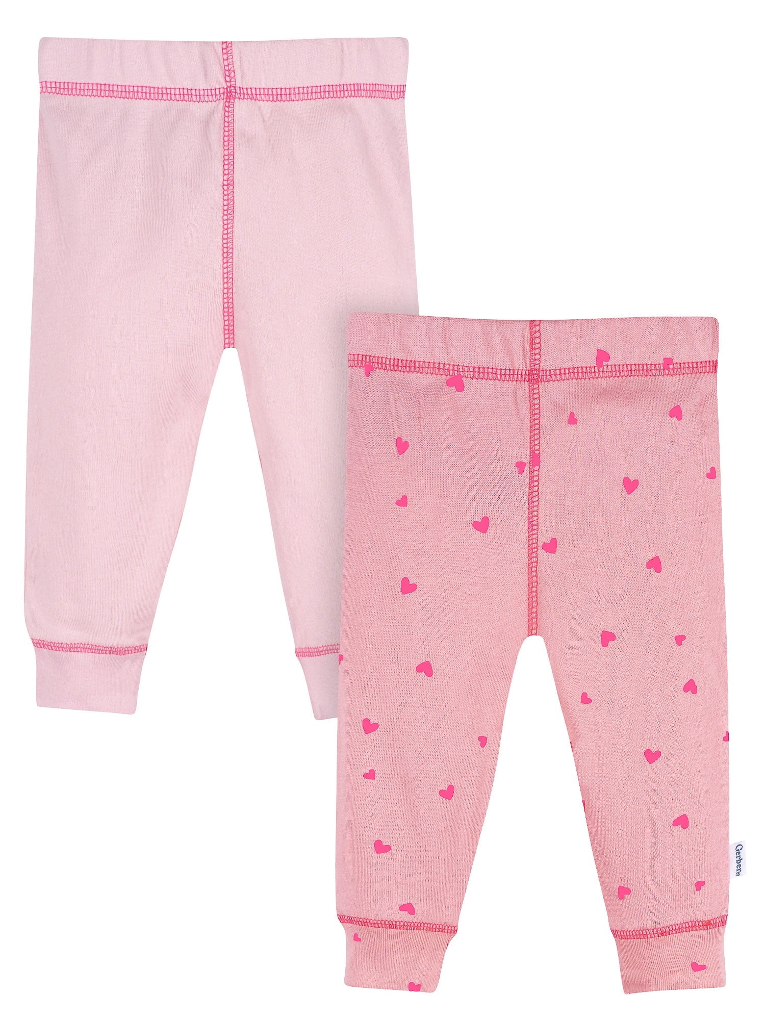 Baby Girl Cotton Pants, 2-Packs, Sizes Newborn - 12 Months