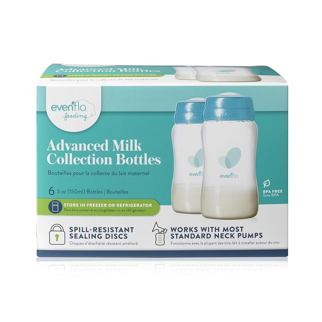 Evenflo Advanced Breast Milk Collection Bottles 5 Ounce, 6 Count