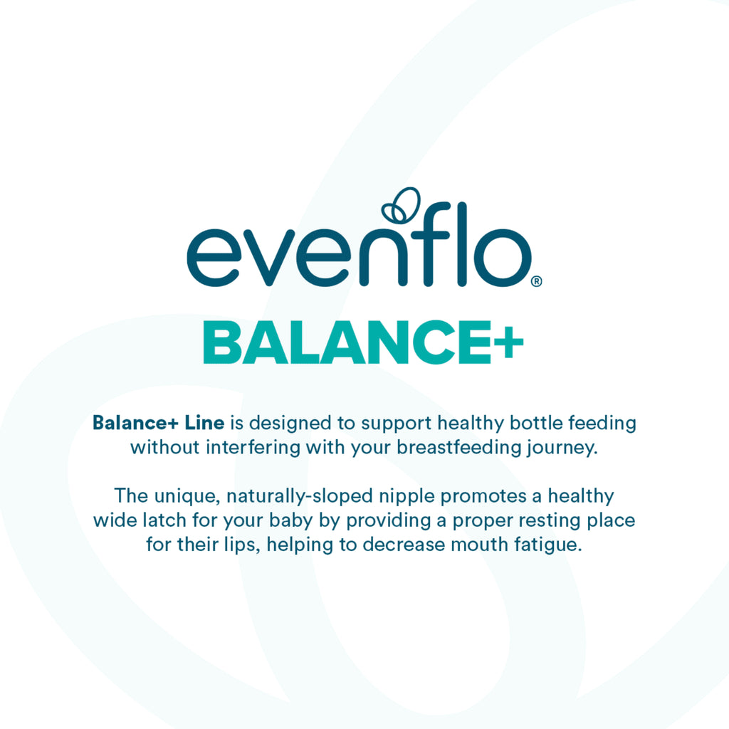 Evenflo Balance+ Wide Neck Baby Bottles, Clear/White, 5Oz, 2-Pack