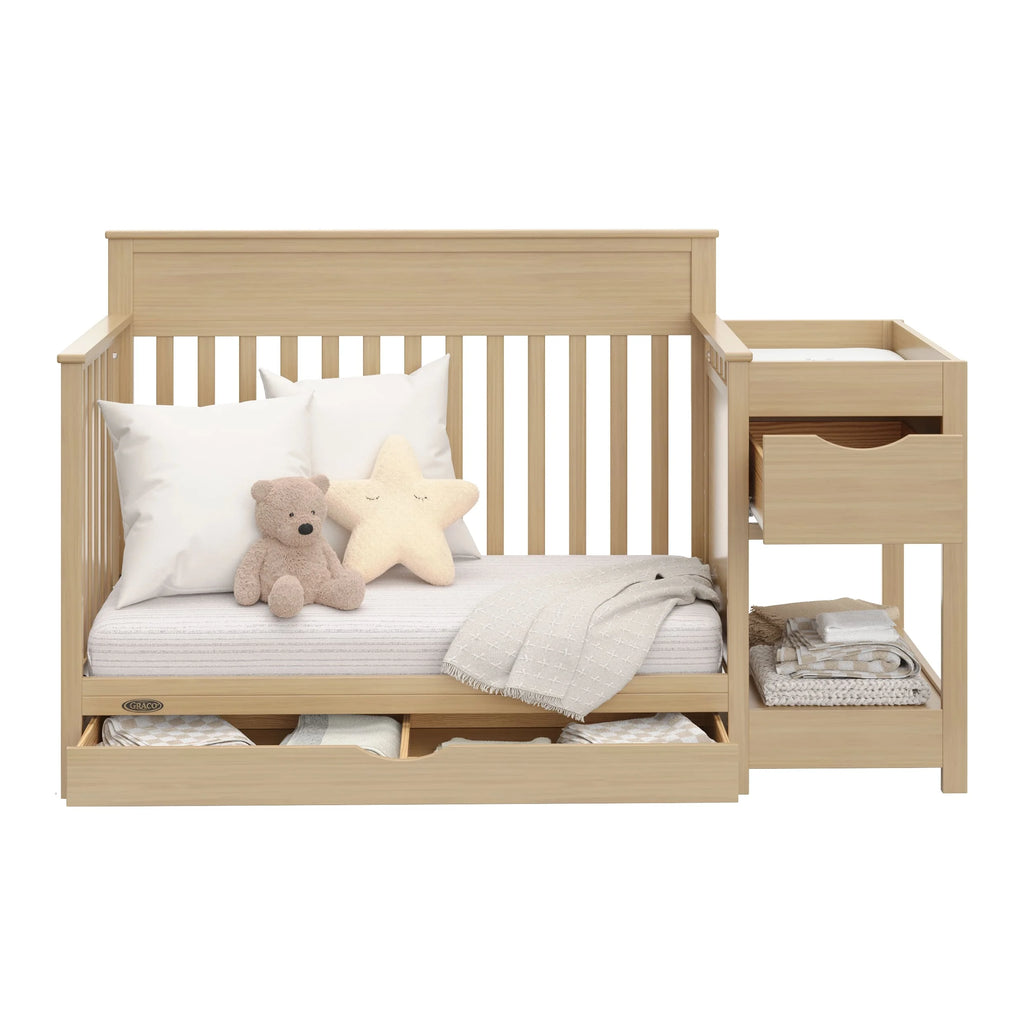 Shiloh Convertible Baby Crib and Changer, Driftwood