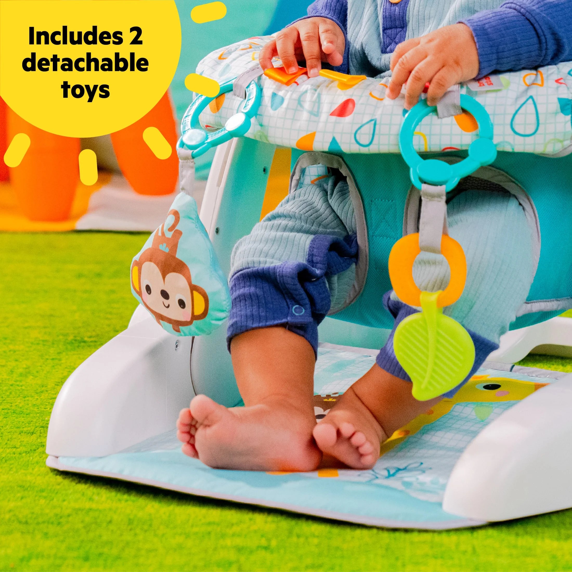 Learn-To-Sit 2-Position Floor Seat - Wild Wiggles, Unisex, Infant