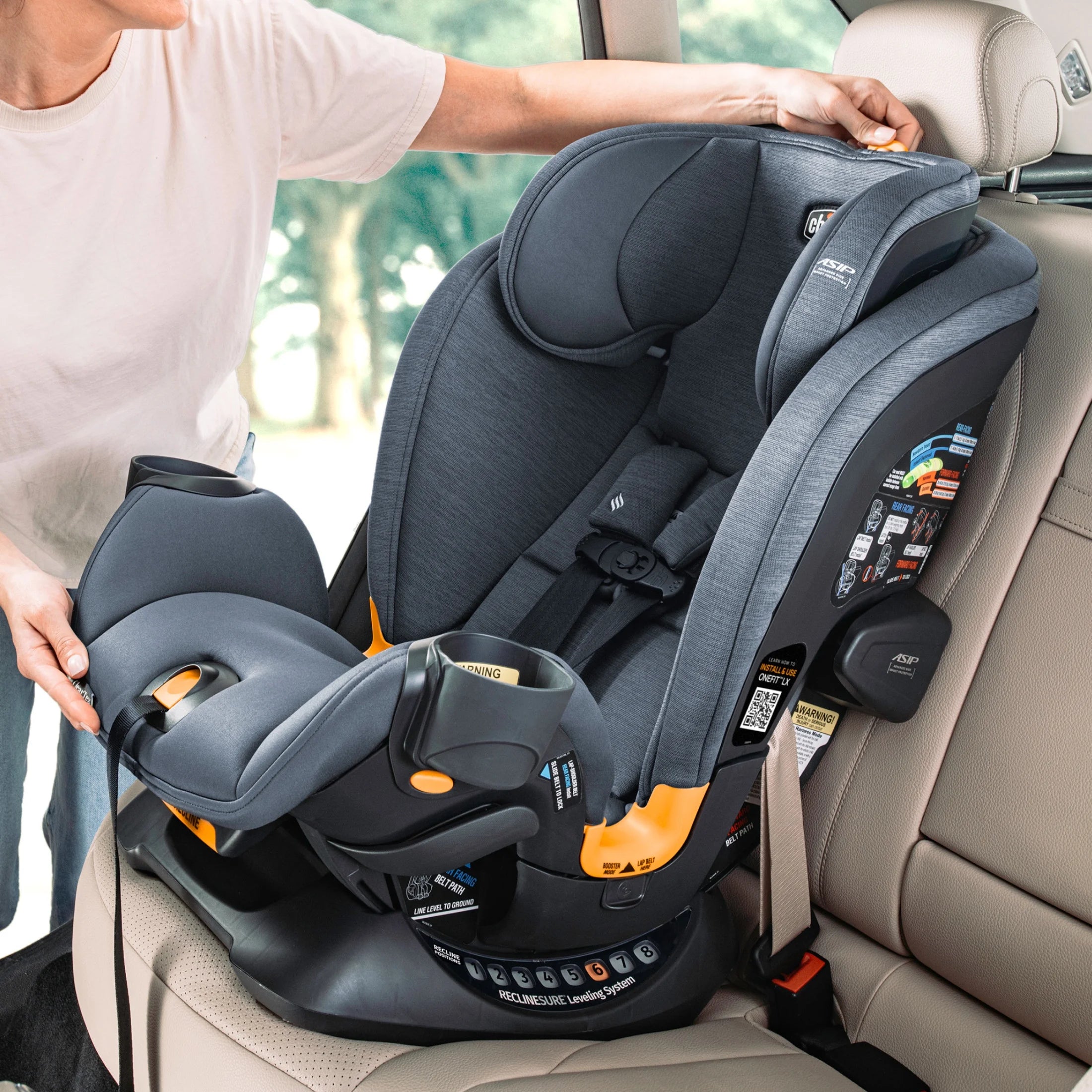 Onefit™ LX Cleartex® All-In-One Convertible Car Seat - Ebony (Black), New